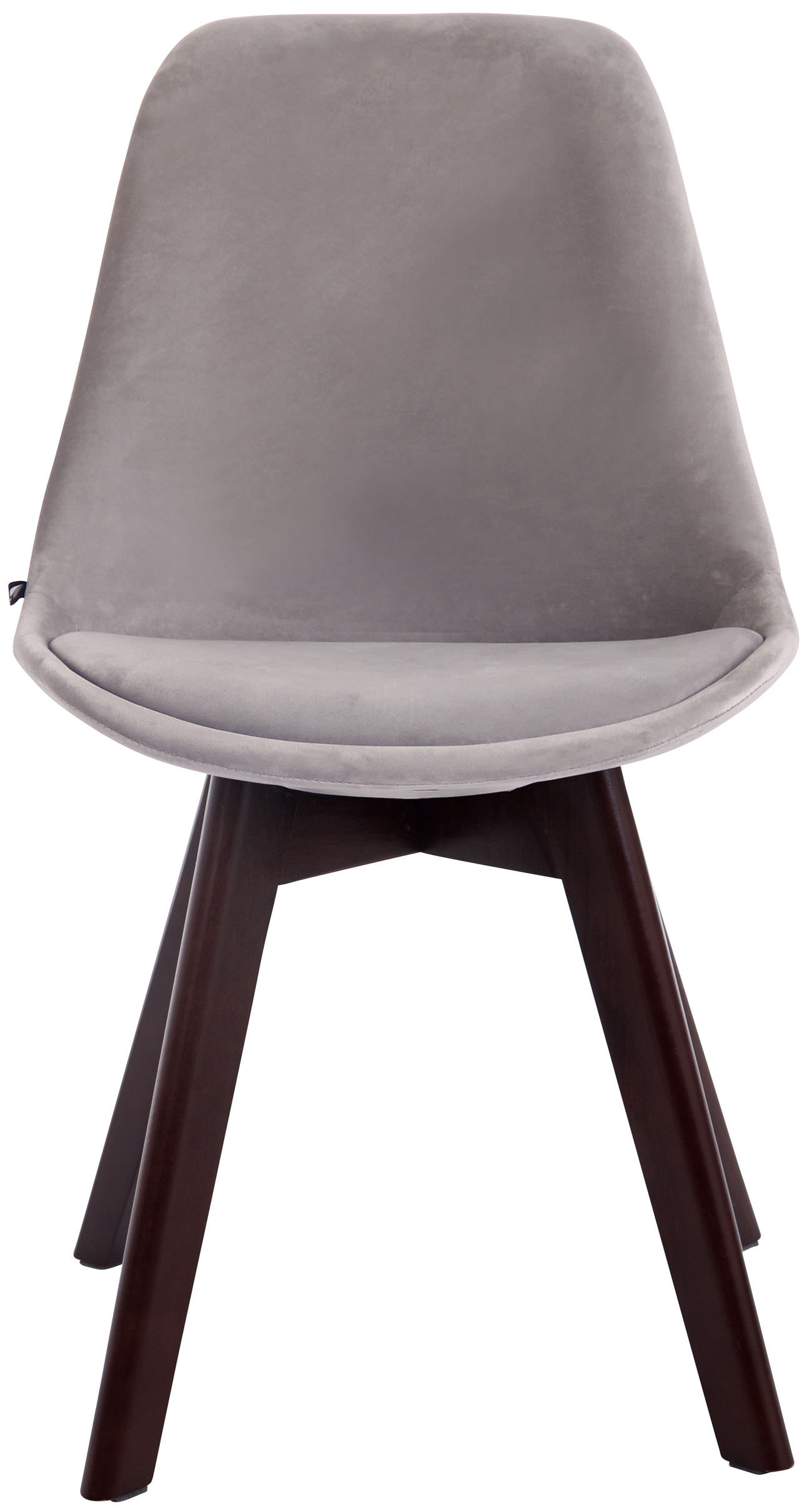 Set de 4 sillas de comedor Borneo tapizadas en terciopelo