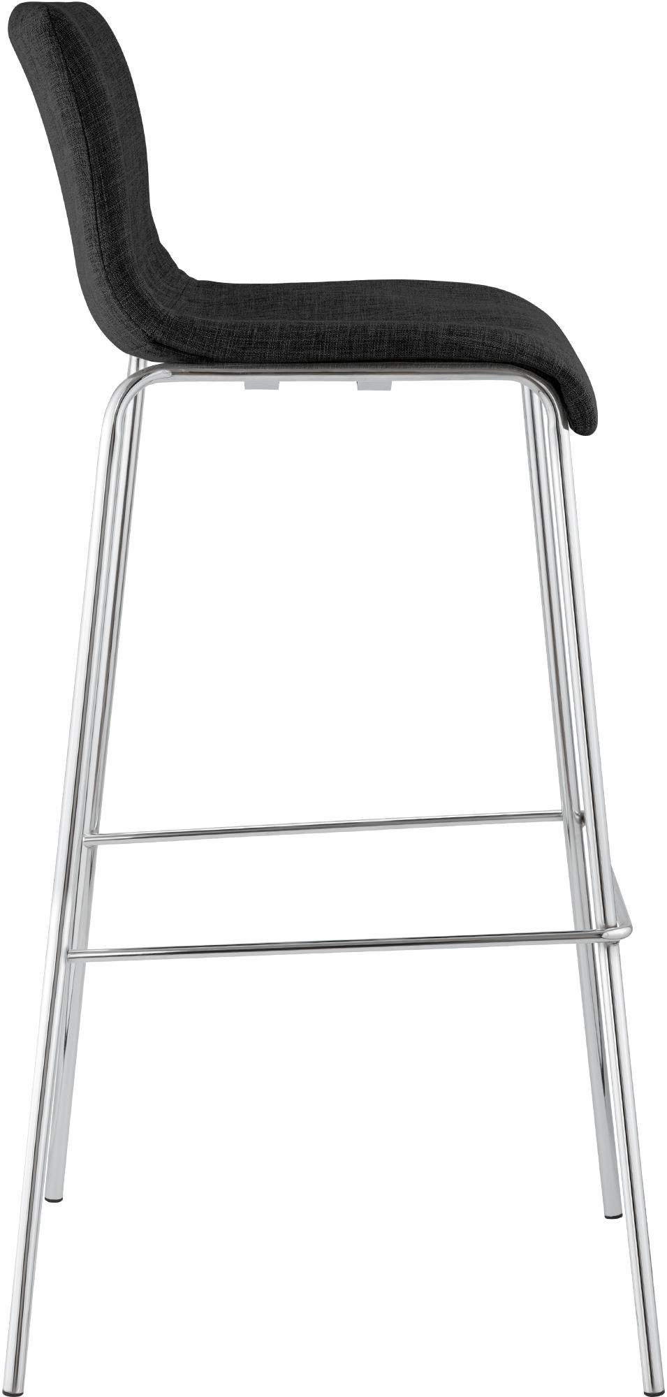 Juego de 2 taburetes de bar Hover, tela, base de cuatro patas