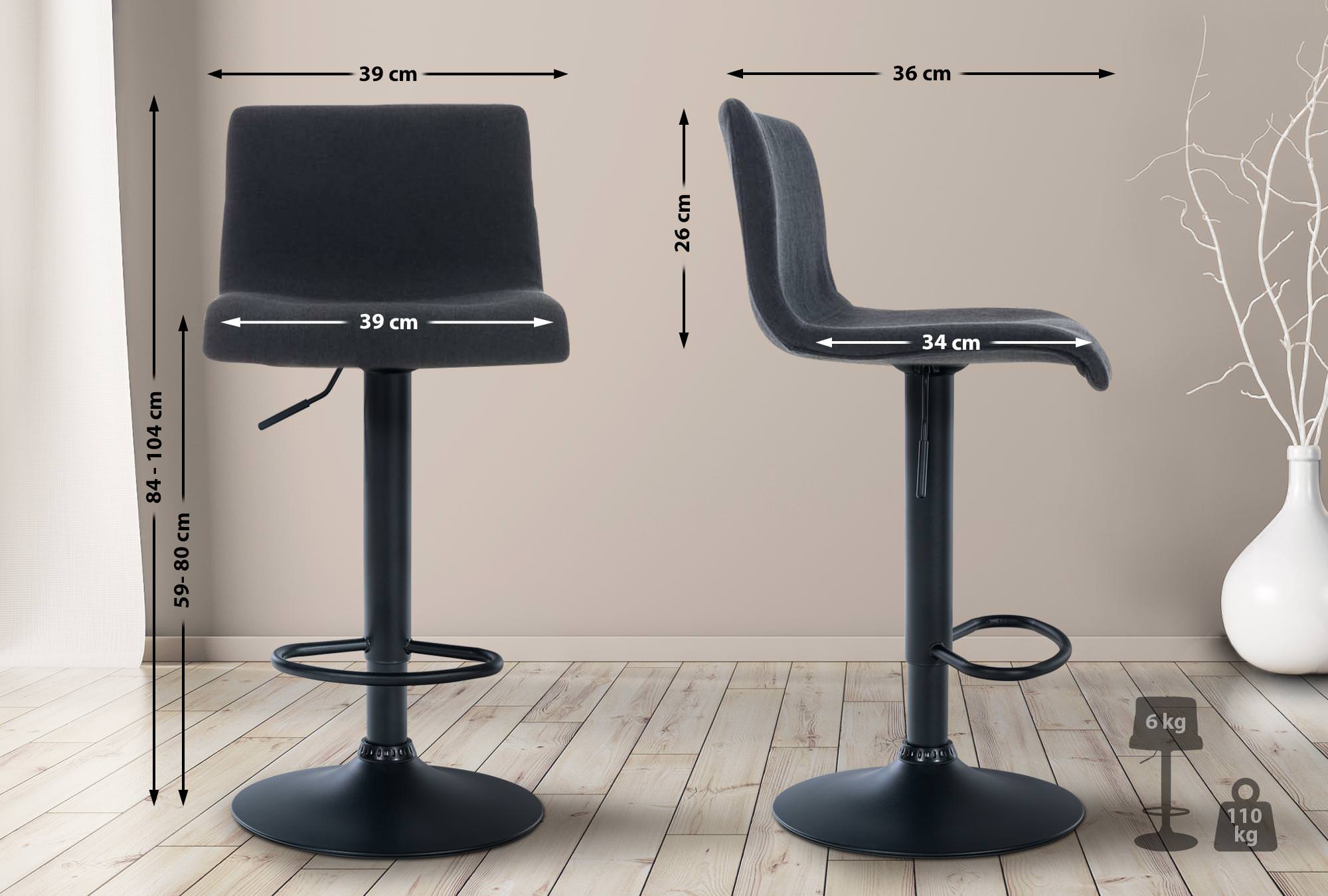 Taburete de Bar Hover en Tela