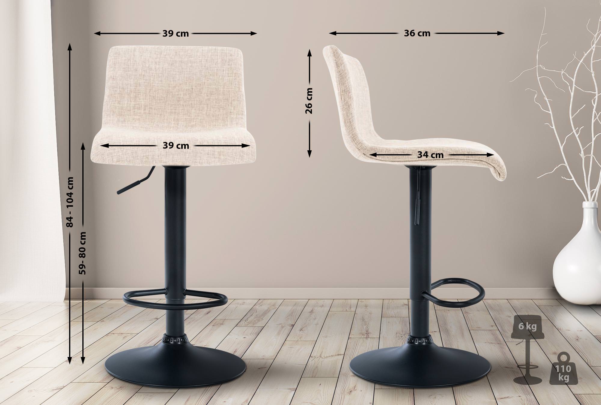 Taburete de Bar Hover en Tela