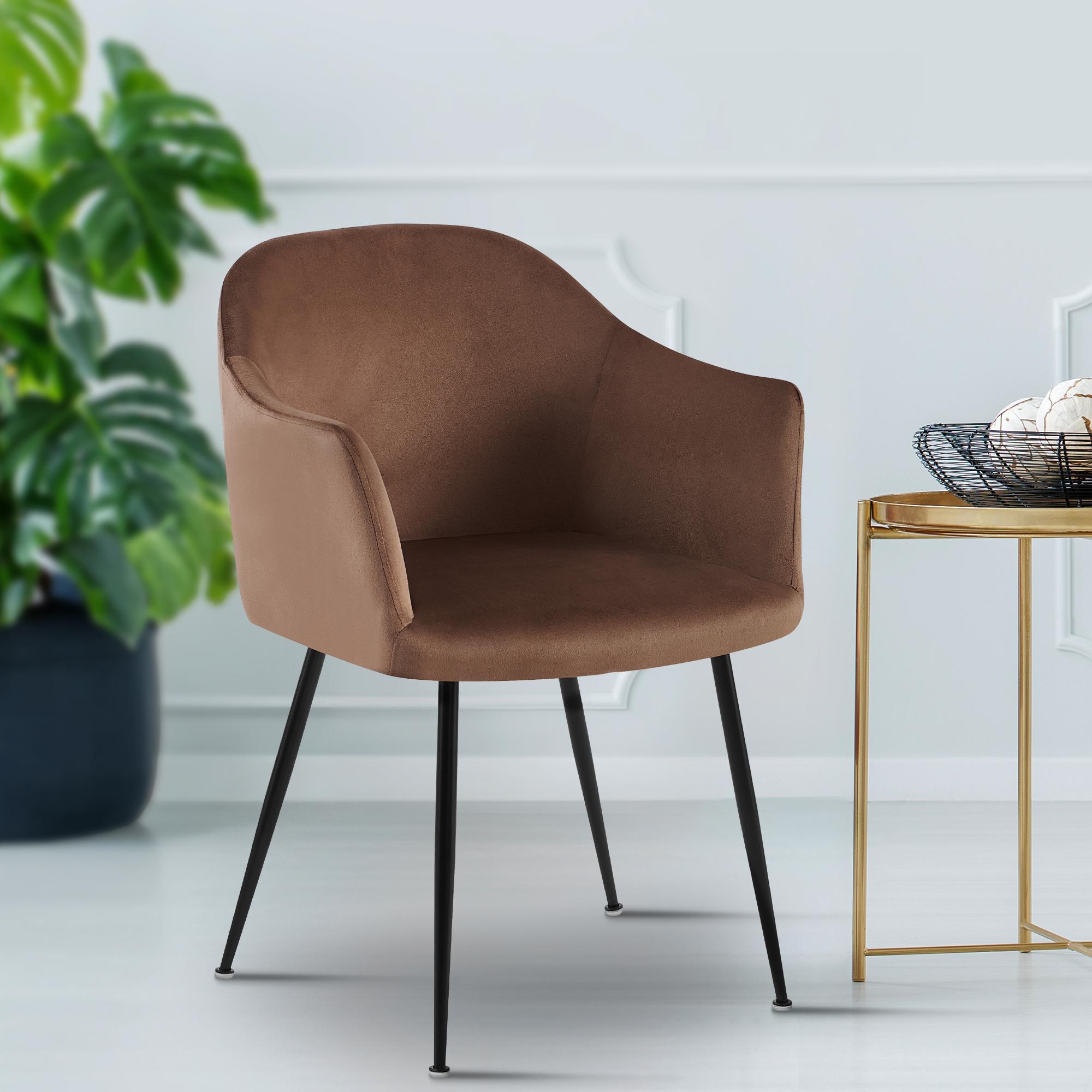 Silla de comedor de terciopelo Jaysie