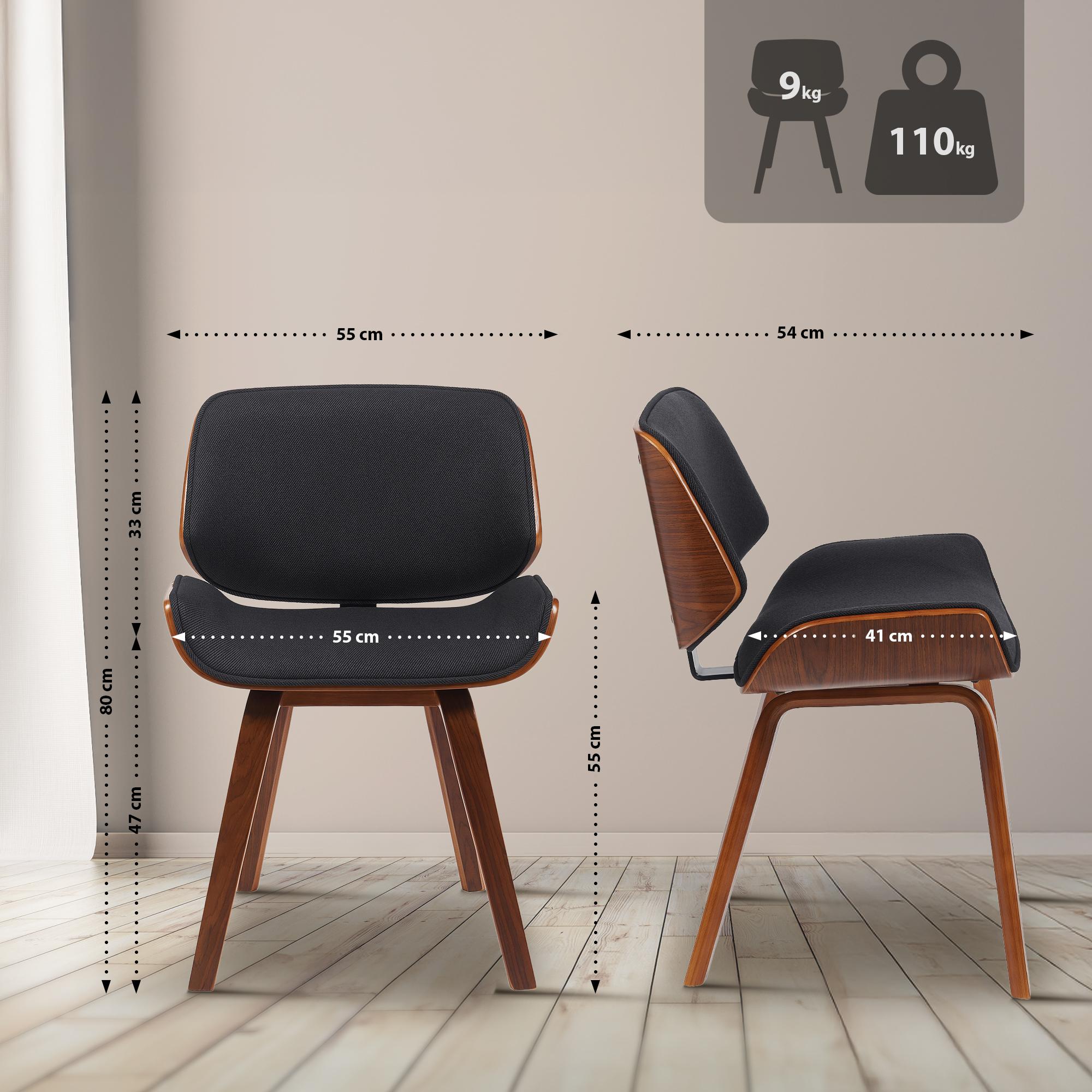 Silla de comedor Beverley de tela