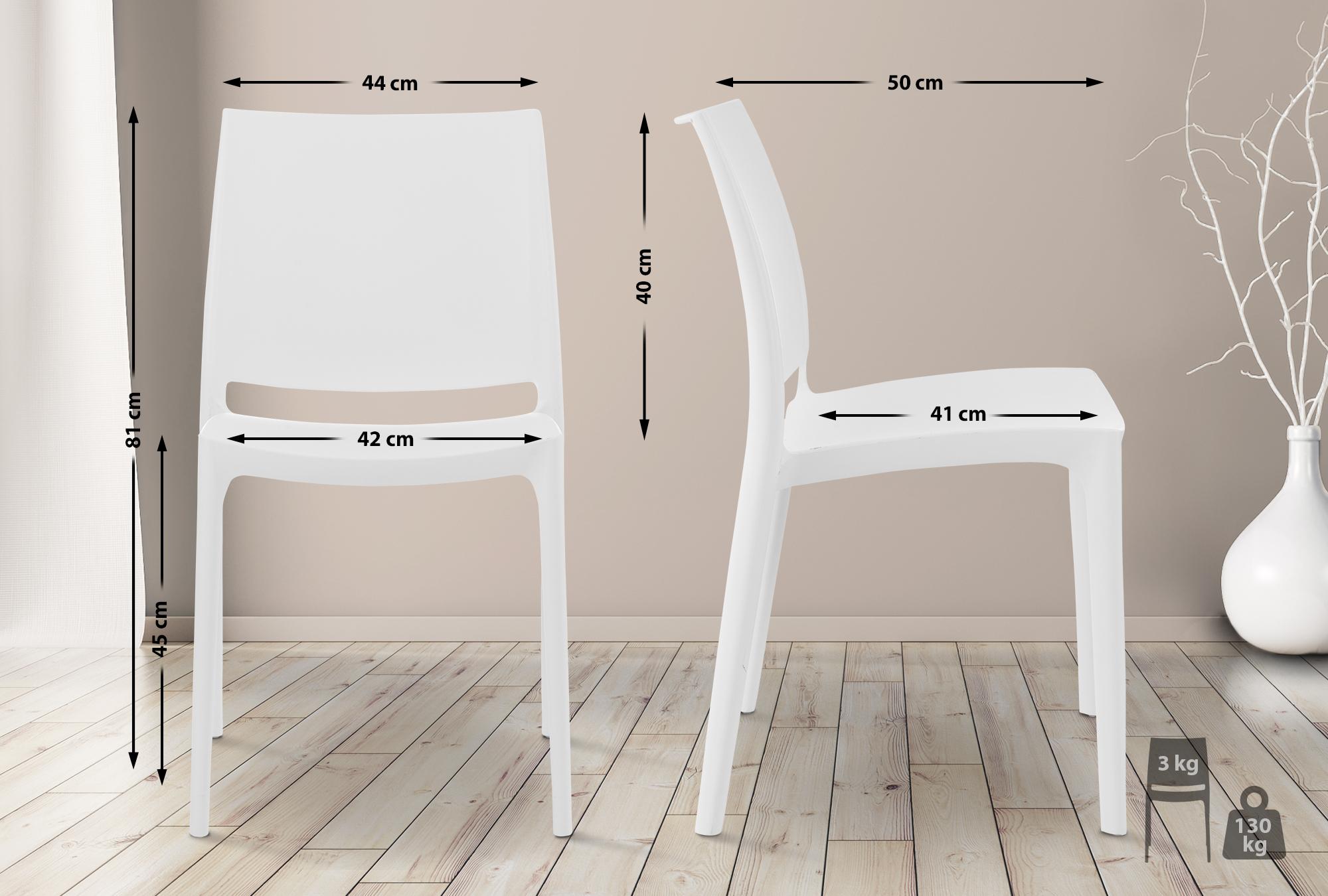 Set de 2 sillas apilables Maya