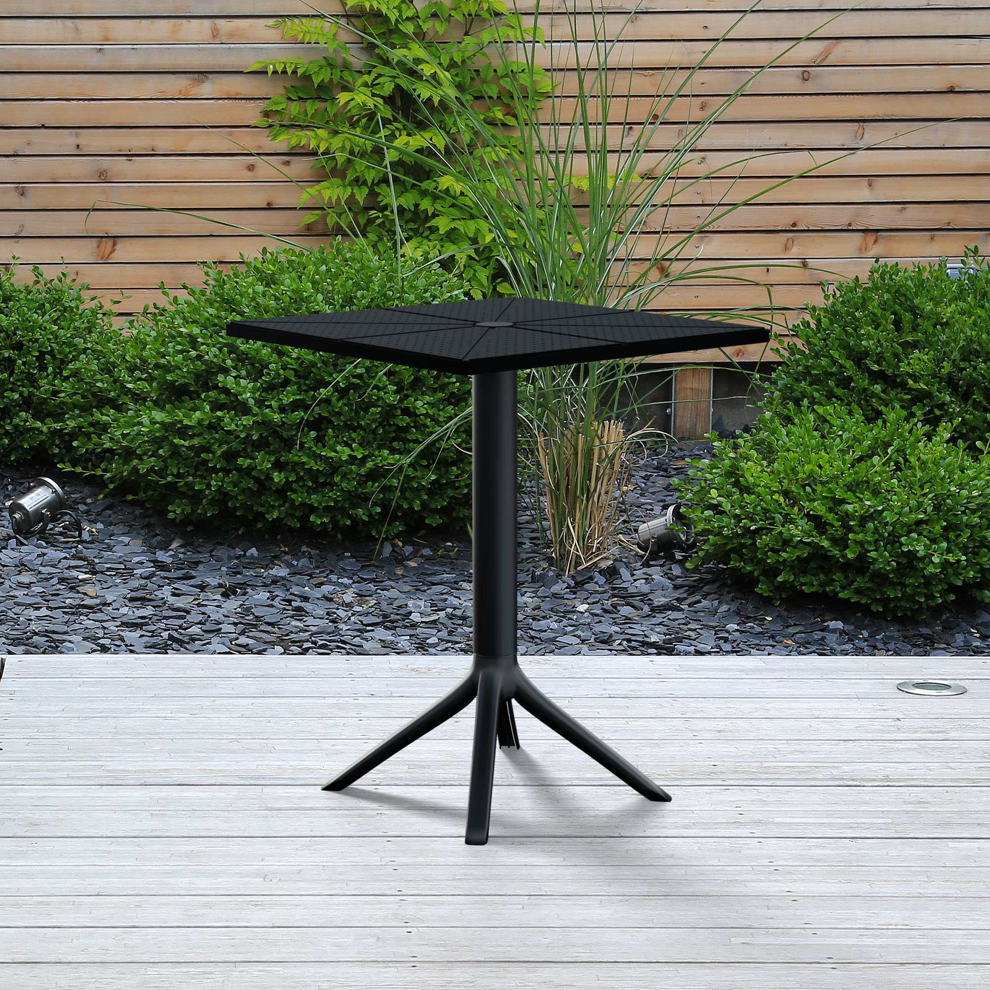 Mesa de jardín Nuvela 60 x 60 cm Resistente a la intemperie, a los rayos UV, fácil de limpiar