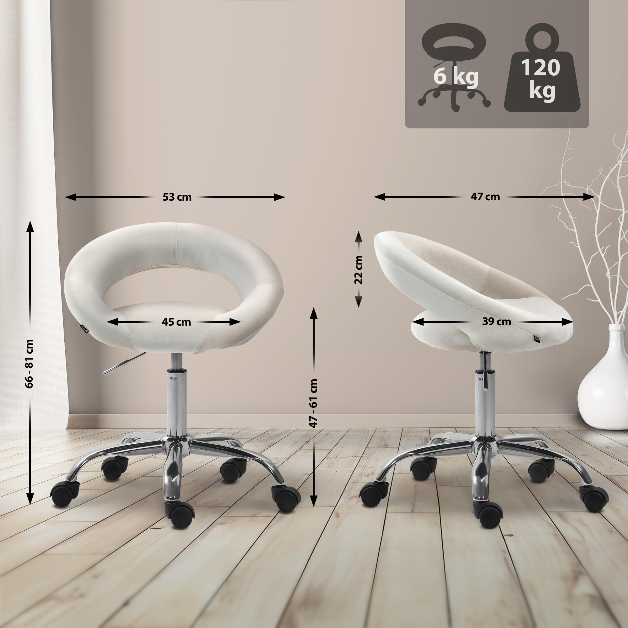 Taburete de trabajo de terciopelo Olinda