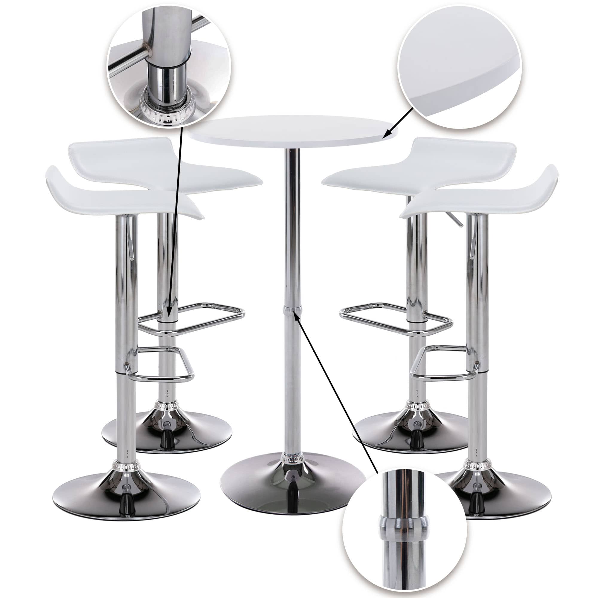 Juego de mesa & 4 taburetes de bar Esberg