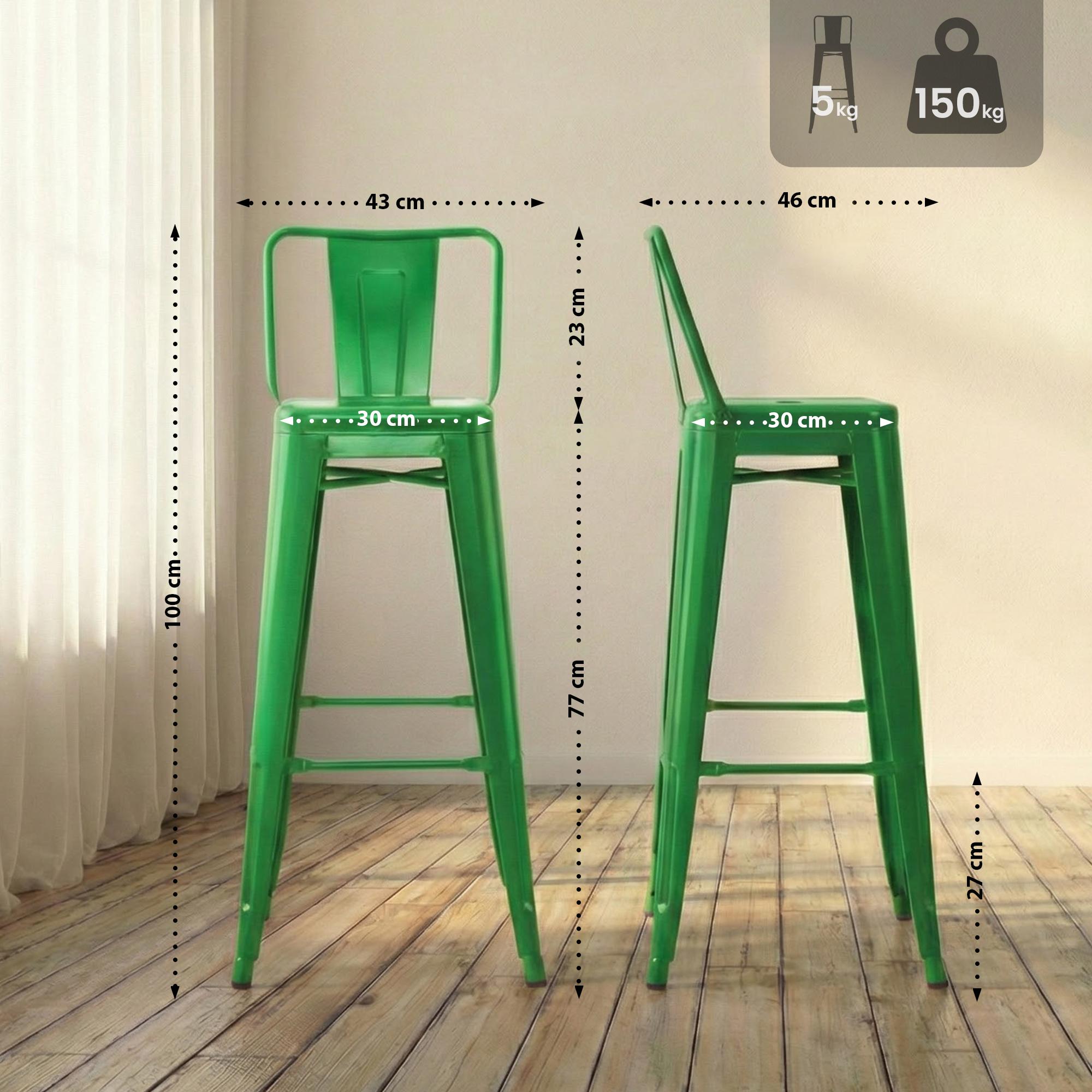 Juego de 4 taburetes de bar Mason