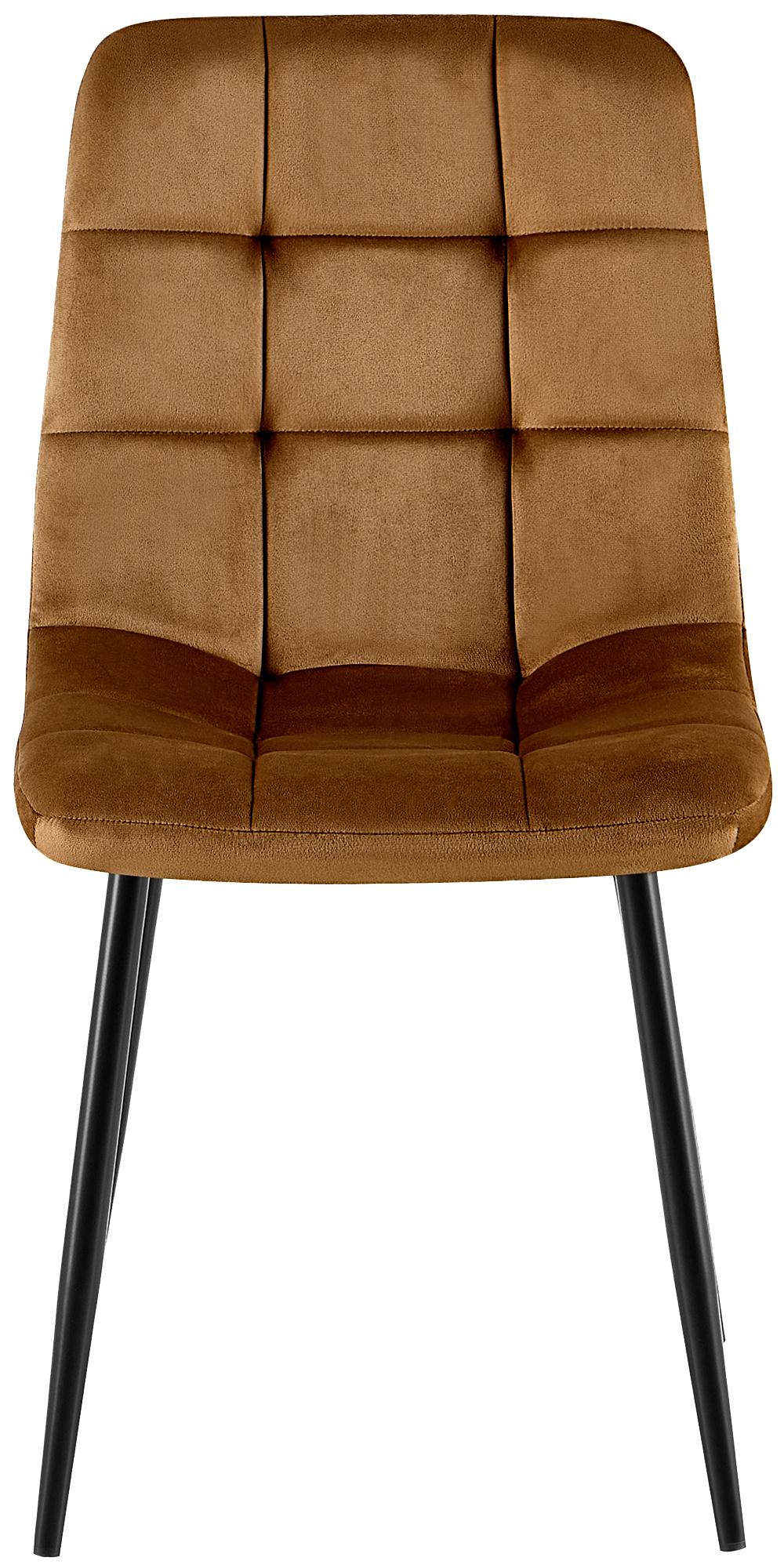 Silla de comedor Antibes tapizada en terciopelo