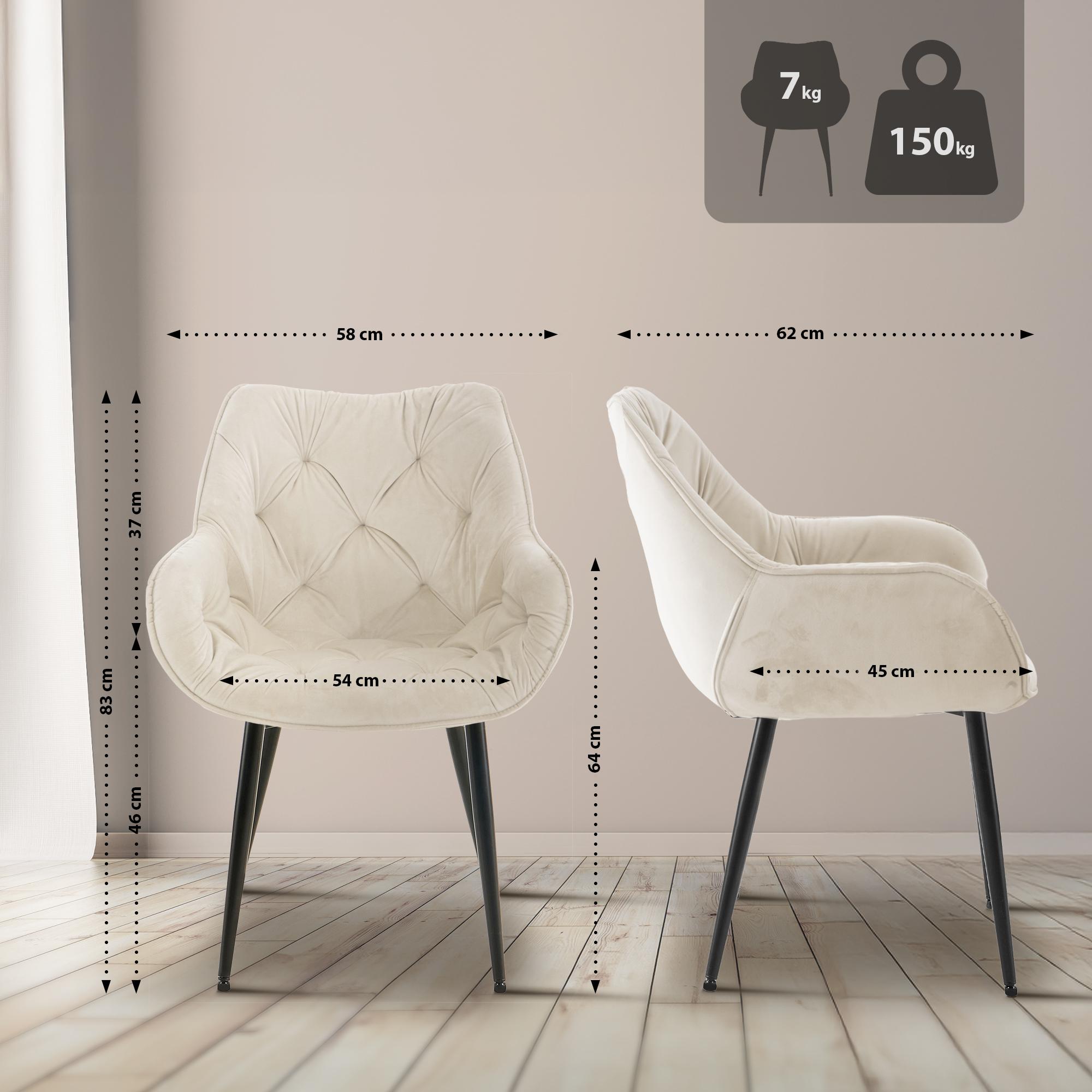 Silla Tanna en terciopelo