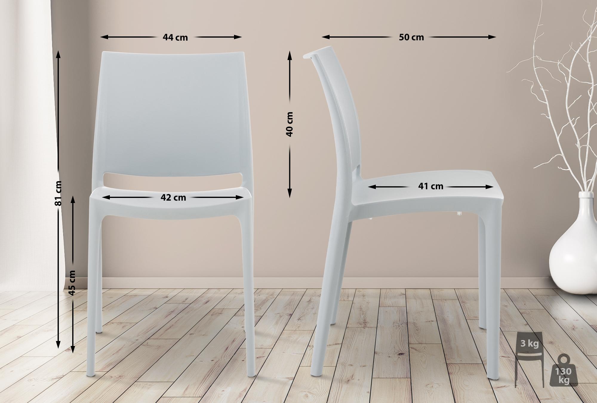Set de 2 sillas apilables Maya