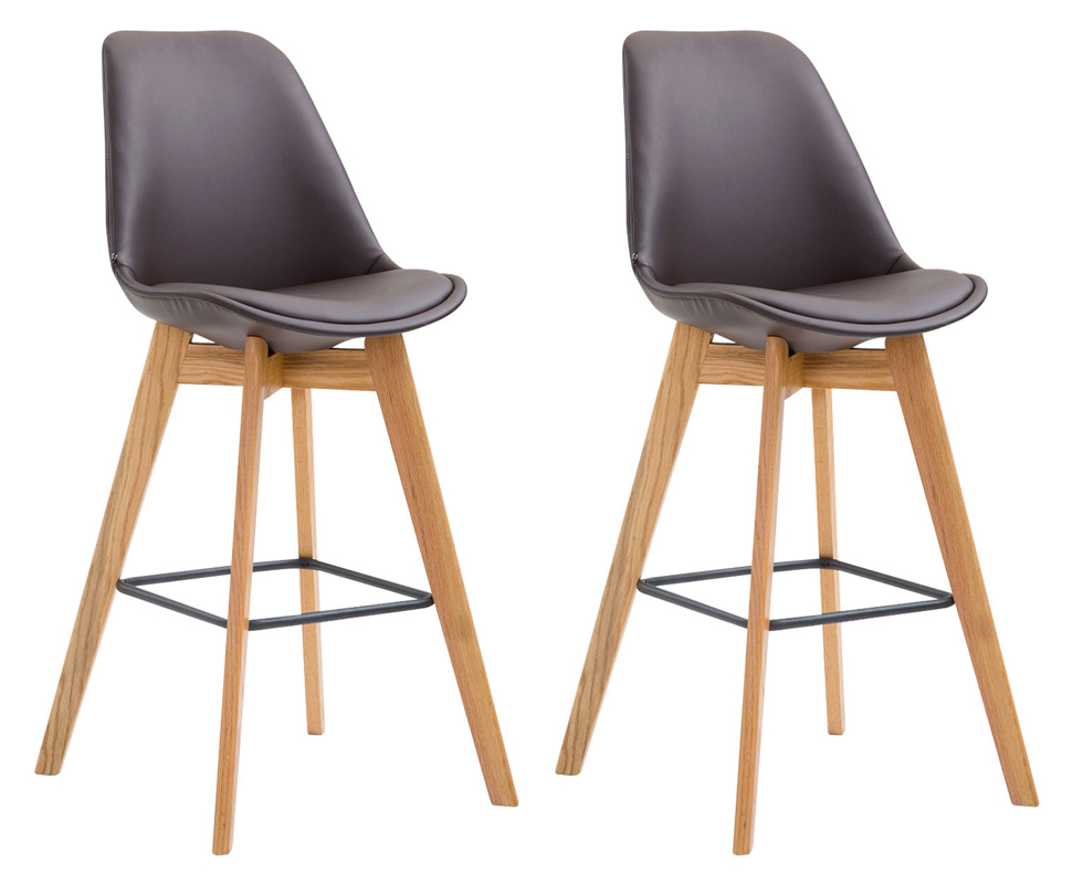 Set De 2 Taburetes Metz En Simil Cuero
