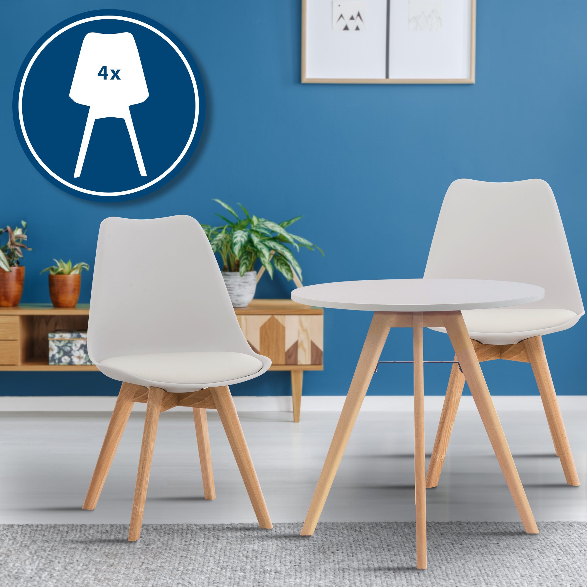 Juego de comedor Livik Ø 75 cm