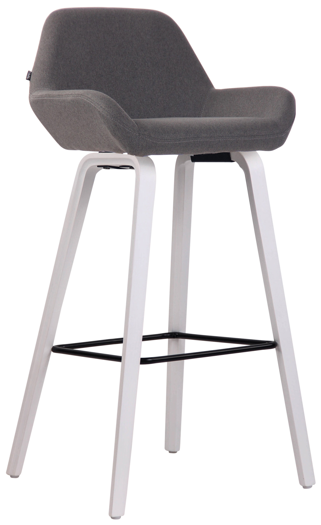 Taburete de bar Newnan de 4 patas con estructura de tela