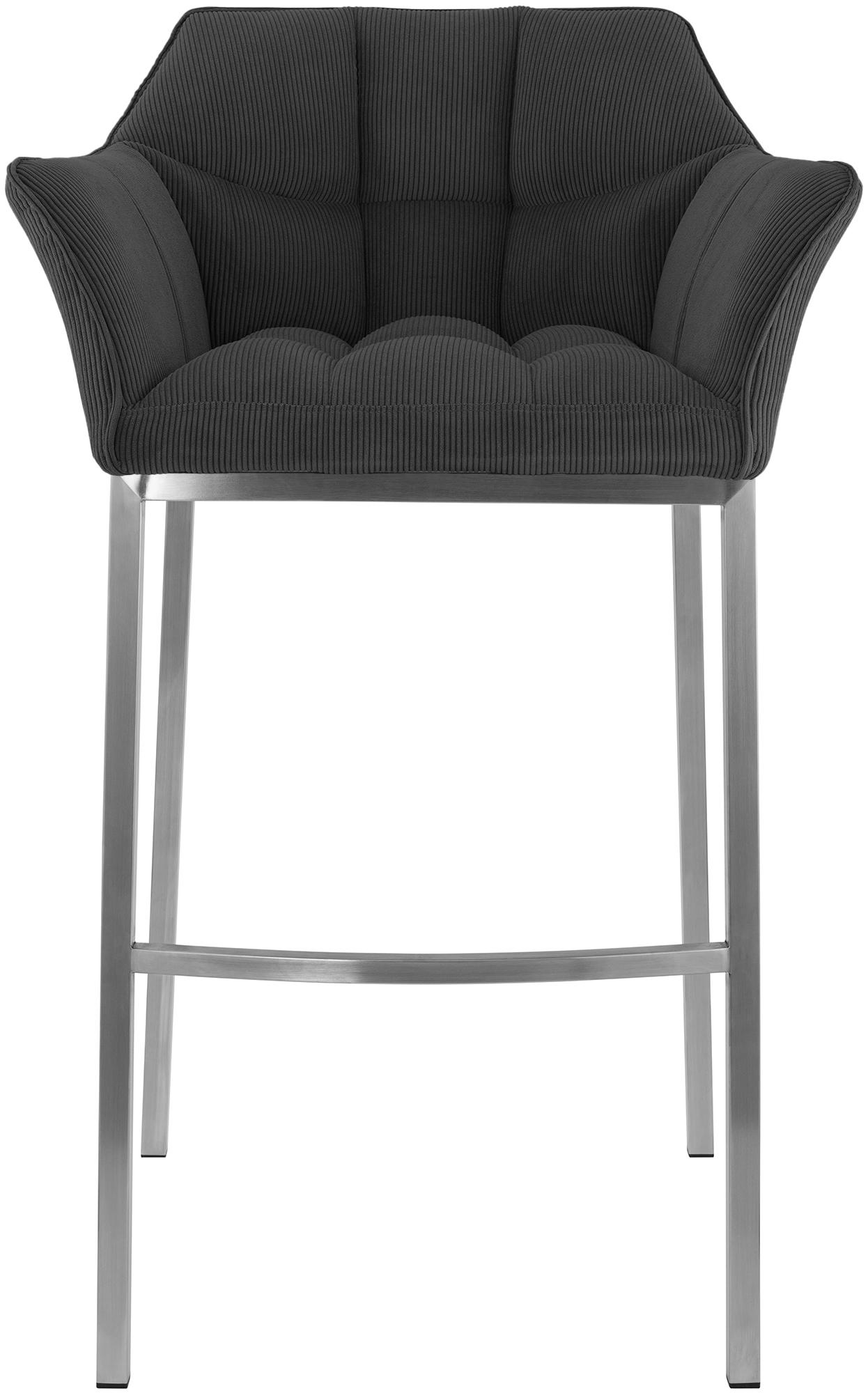 Taburete de bar Damaso Cord con base de cuatro patas