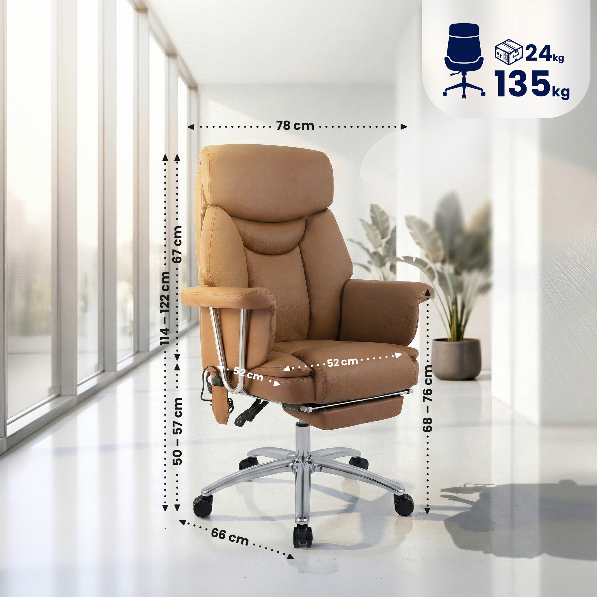 Silla de oficina Dahra con funcion de masaje
