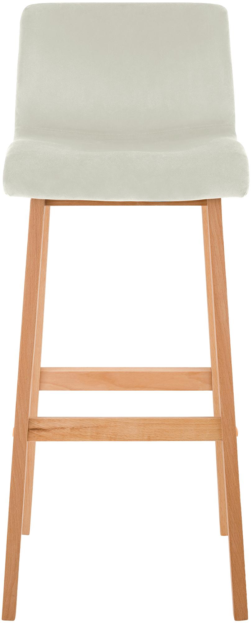 Taburete de bar Hover terciopelo estructura de cuatro patas Natura