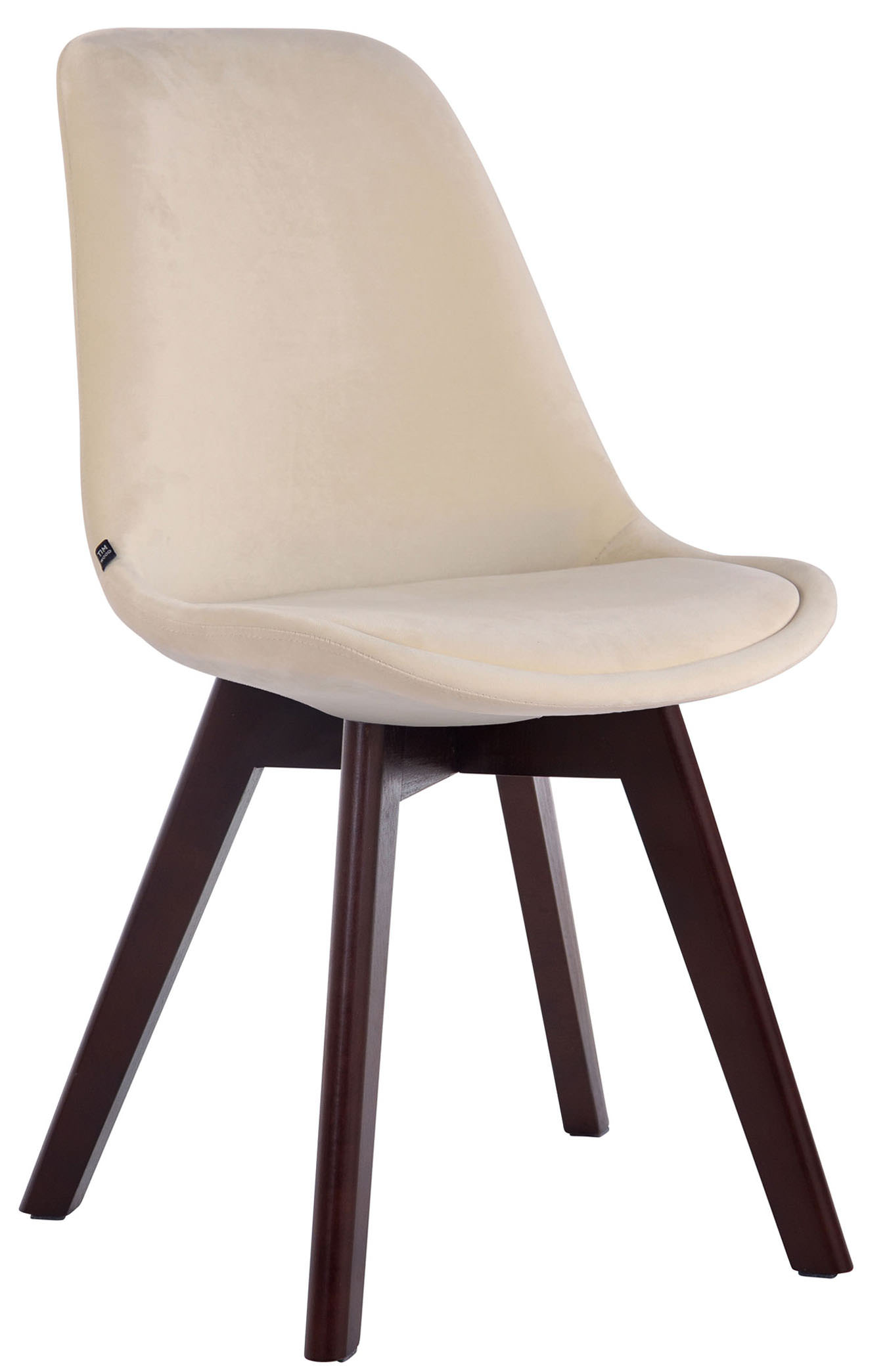 Set de 4 sillas de comedor Borneo tapizadas en terciopelo
