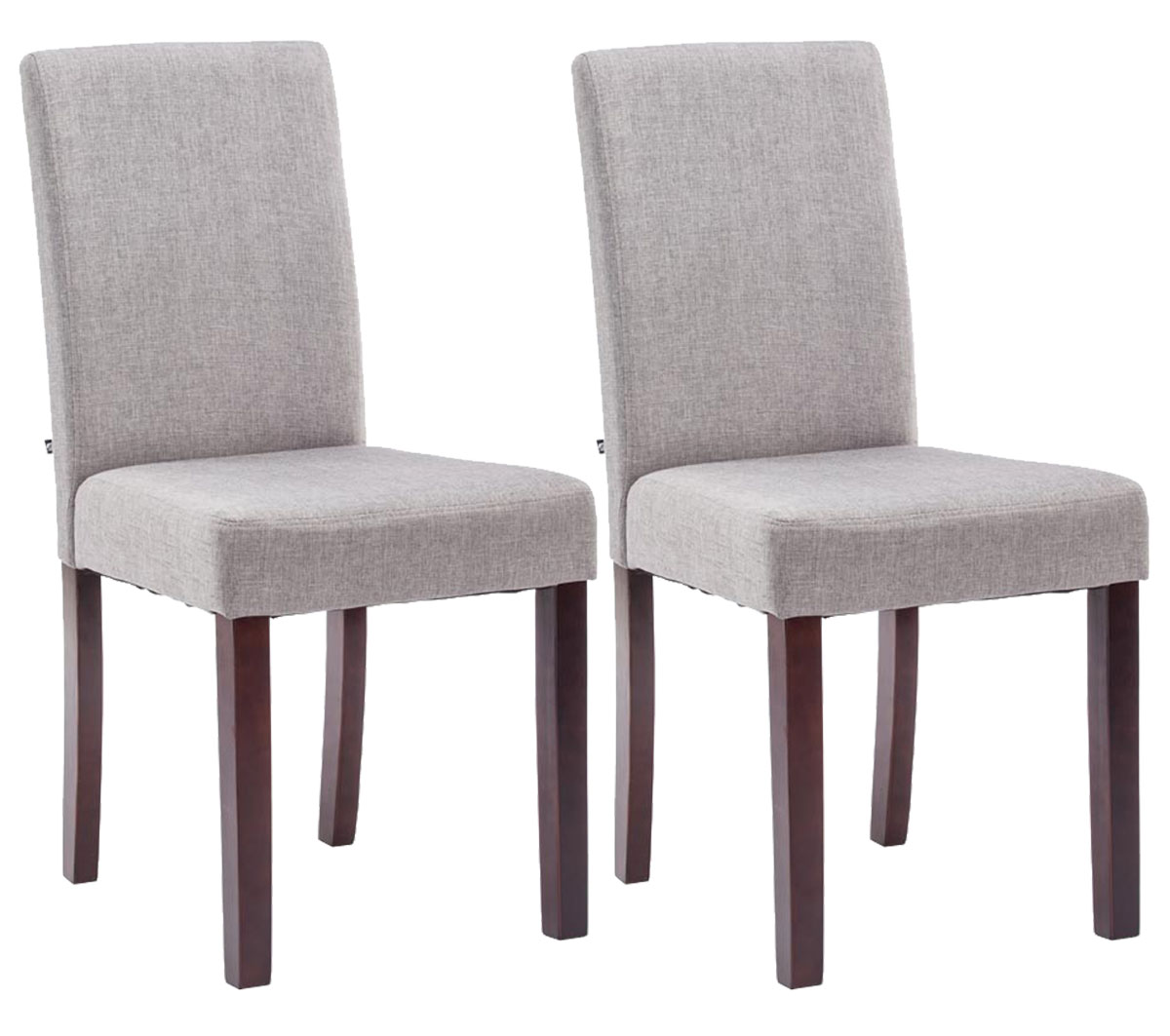 Juego de 2 sillas de comedor Ina de tela