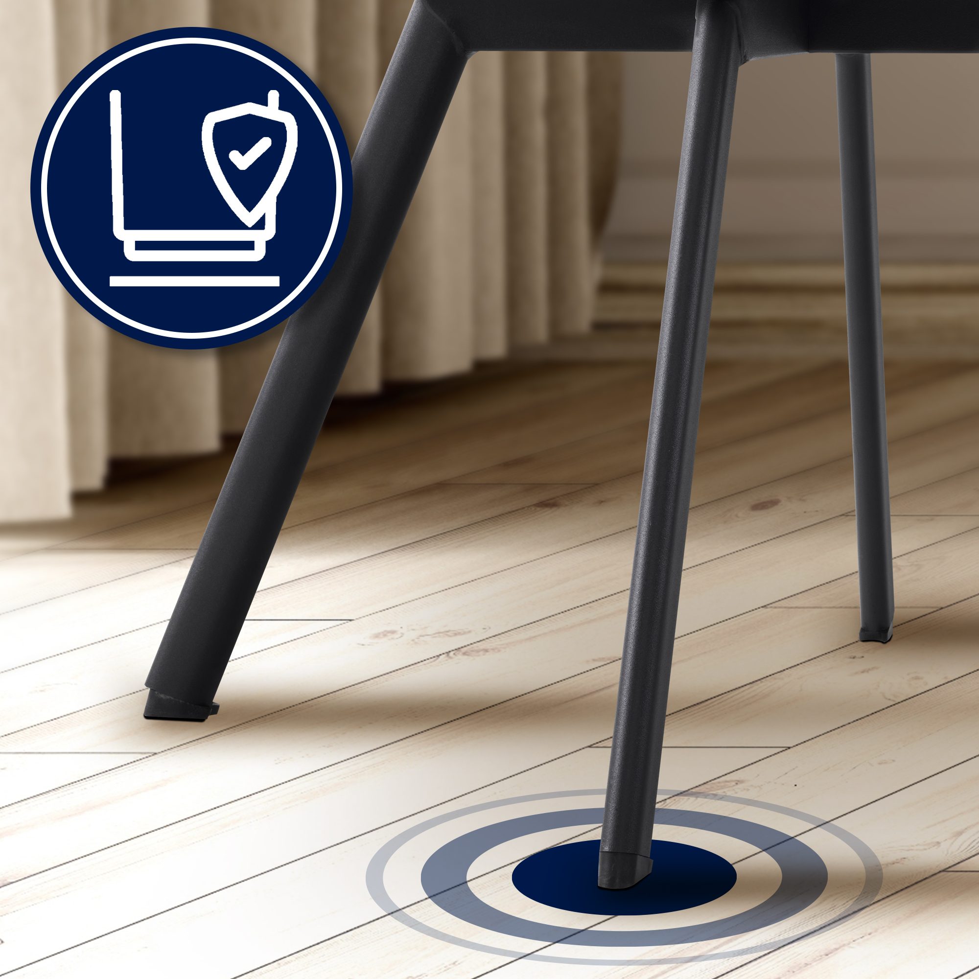 Silla de comedor de terciopelo Jordi