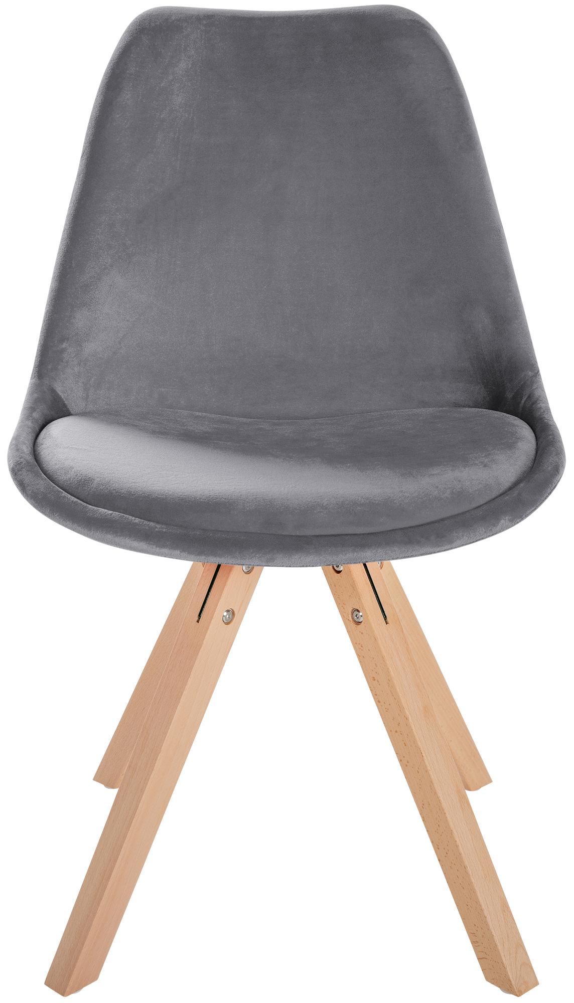 Pack de 4 sillas de salón Sofia en terciopelo