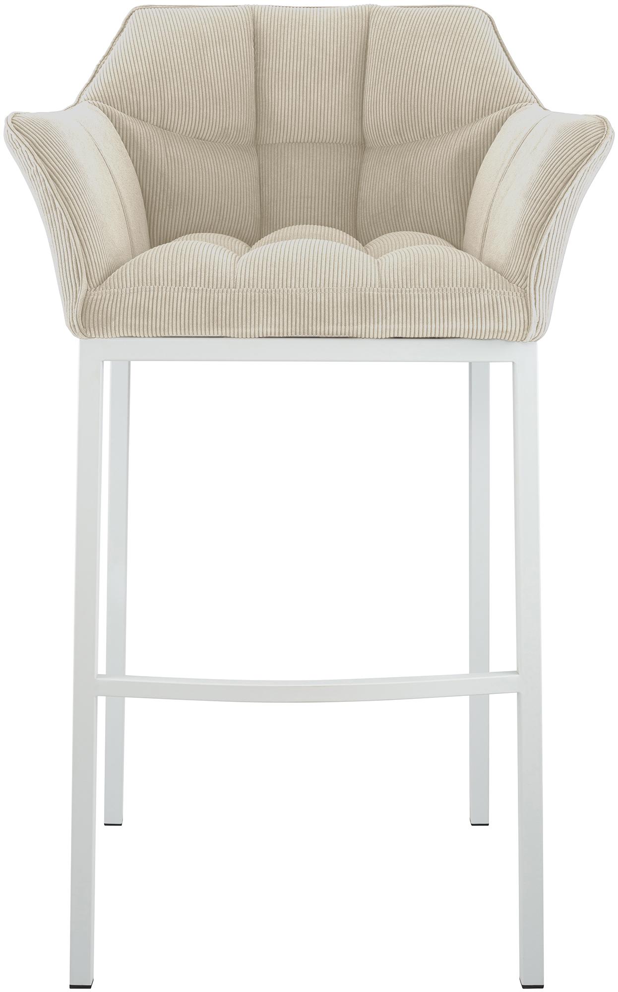 Taburete de bar Damaso Cord con base de cuatro patas
