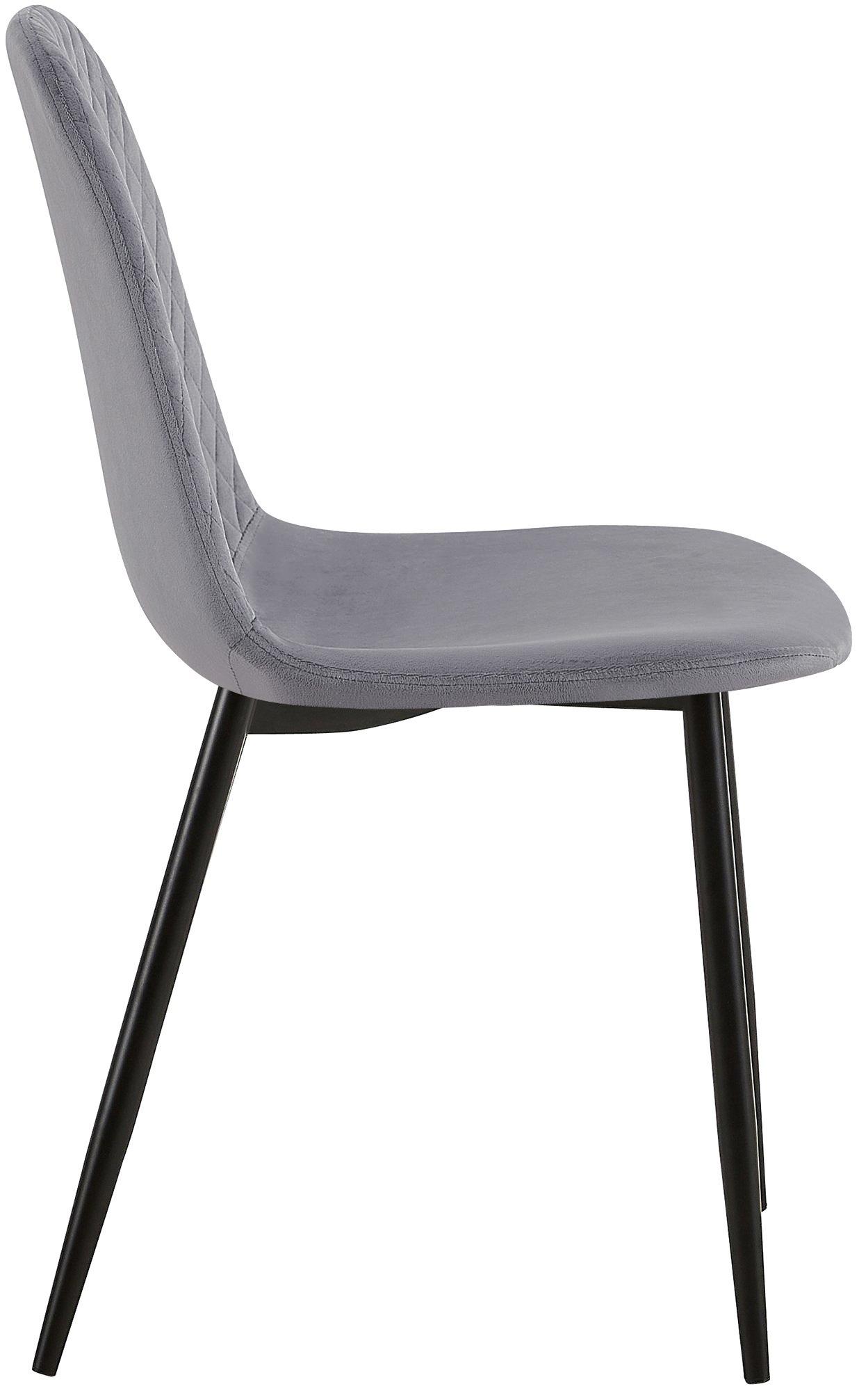 Set de 4 sillas de comedor Giverny en tela o terciopelo