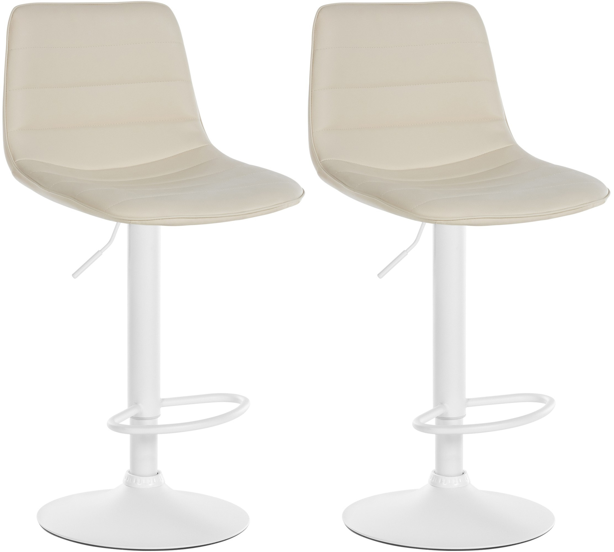 Set de 2 Taburetes de bar Lex en piel sintética