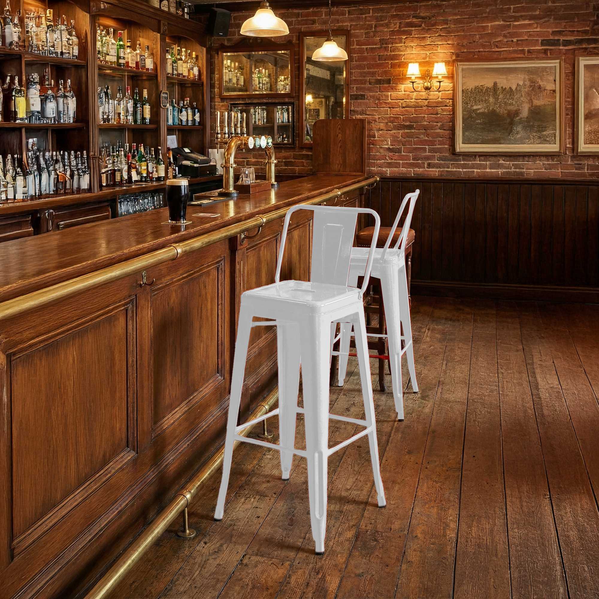 Taburete de bar de metal Mason