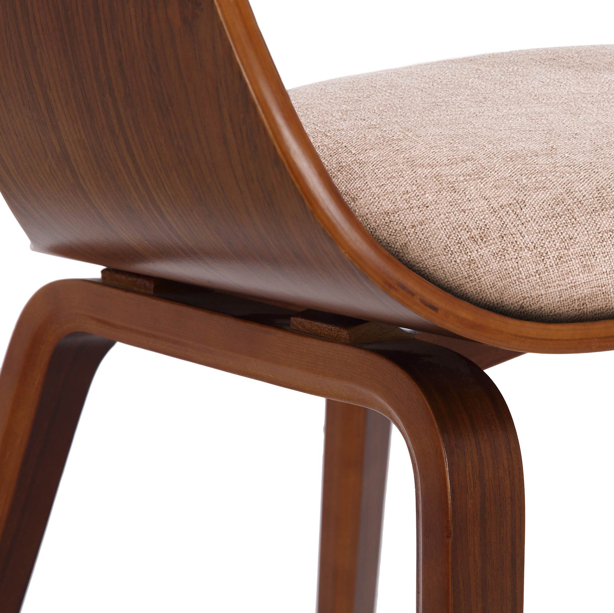 Set de 2 sillas de comedor Kingston de tela y madera