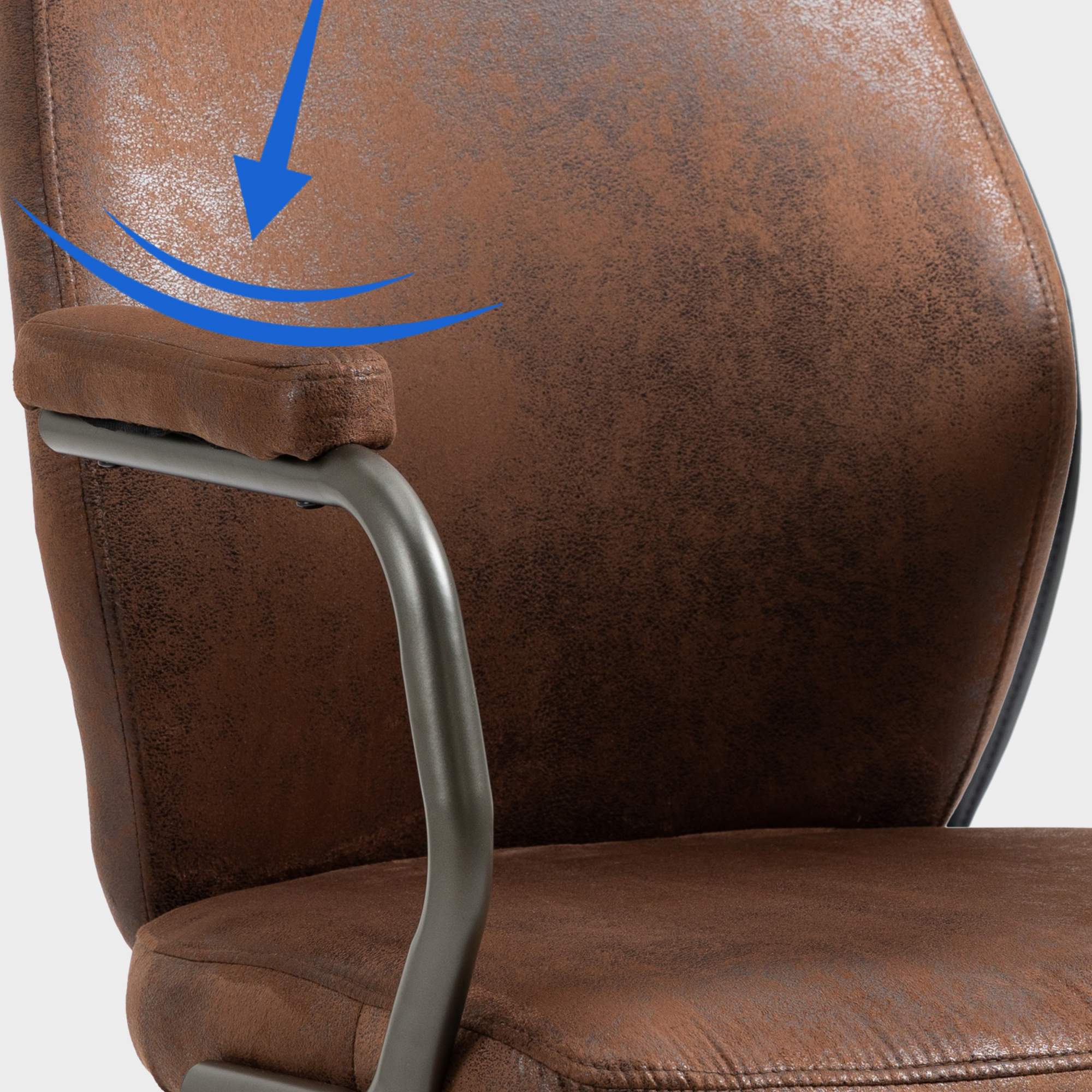 Silla de oficina Pocatello en cuero sintético y respaldo alto