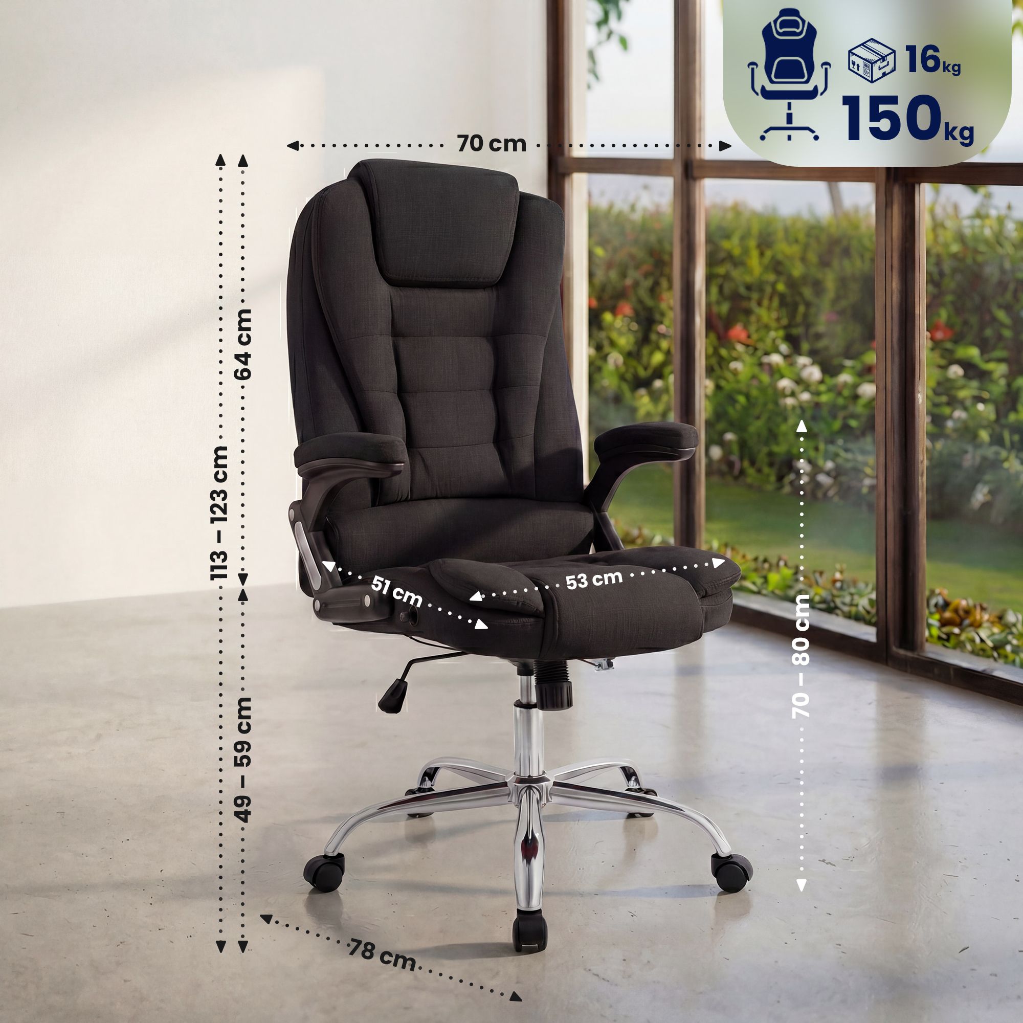 Silla de Oficina Thor de Tela