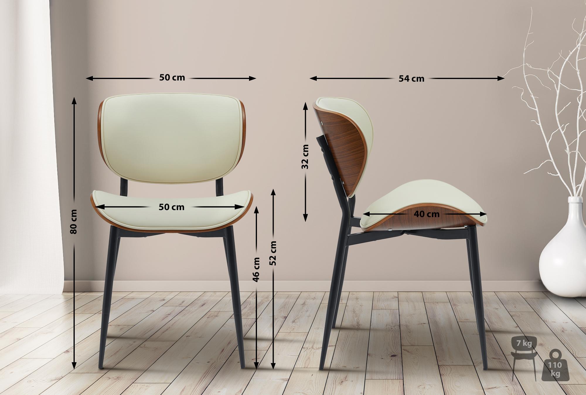 Silla Enid con revestimiento de polipiel o tela