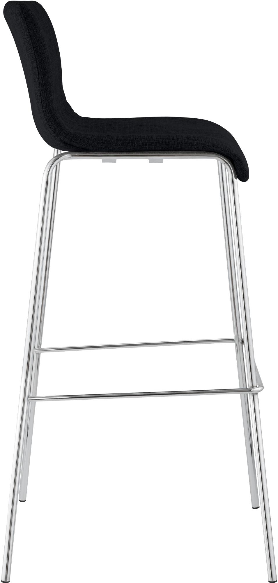 Juego de 2 taburetes de bar Hover, tela, base de cuatro patas