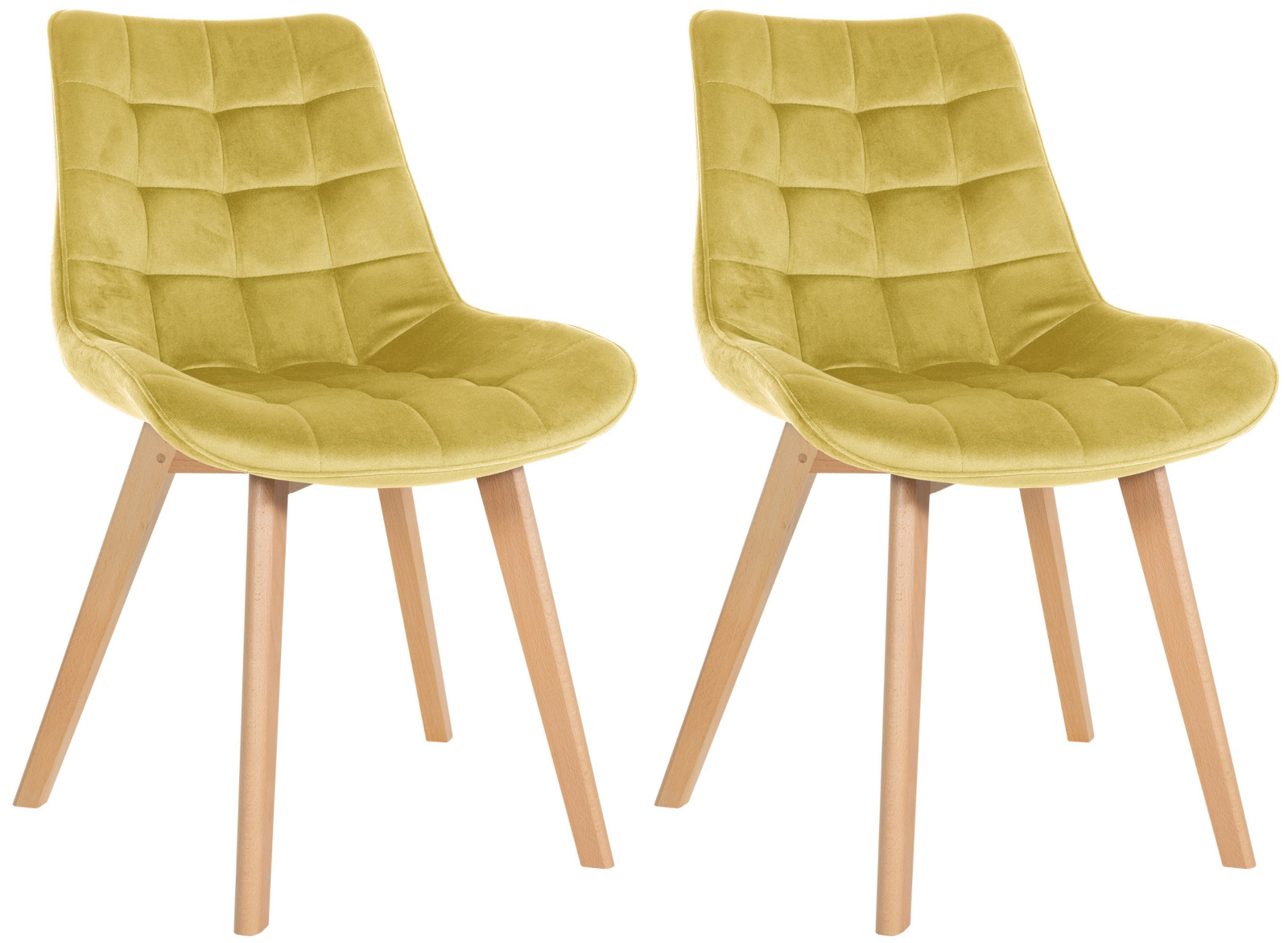 Set de 2 Sillas de comedor Brook en terciopelo