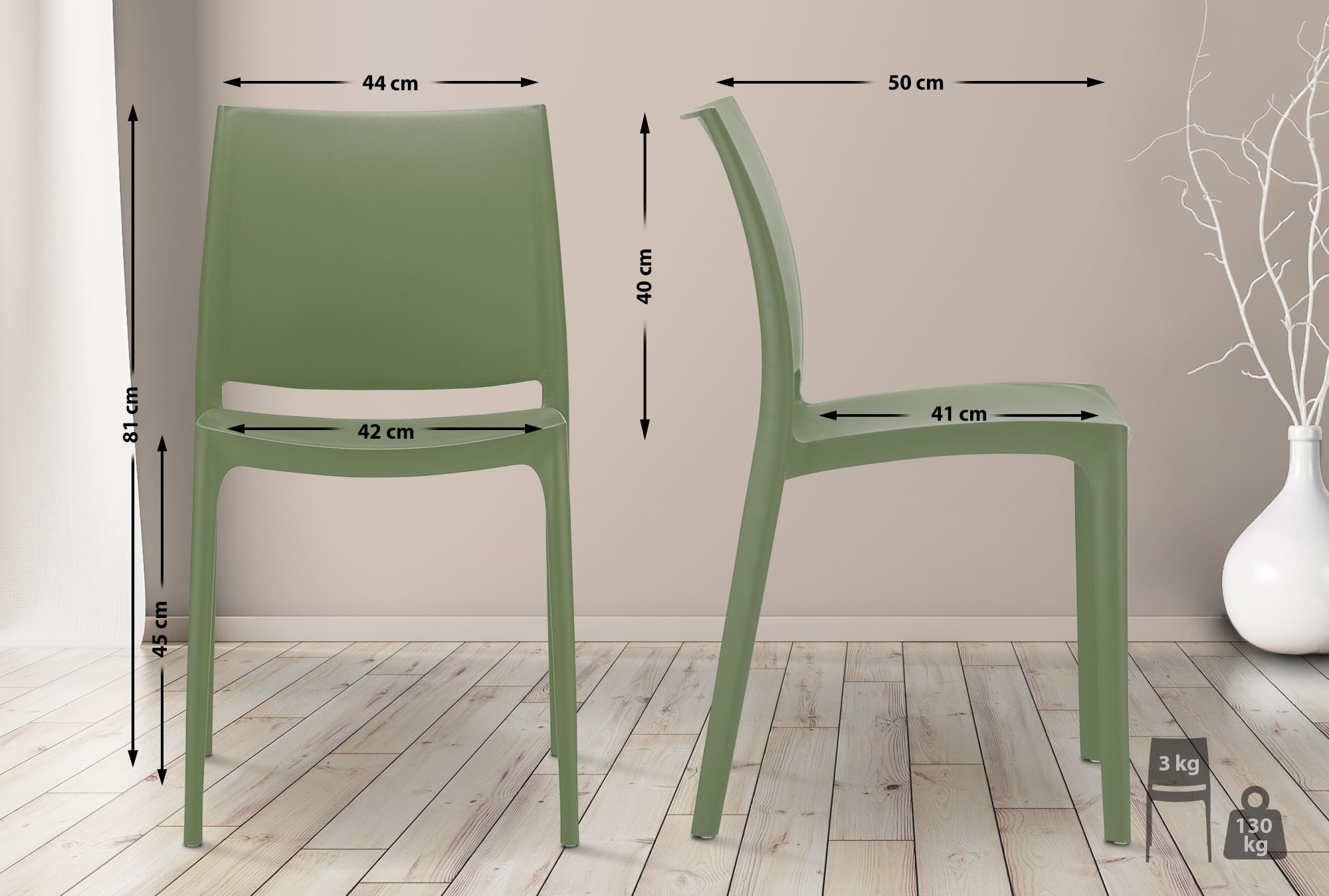 Set de 2 sillas apilables Maya