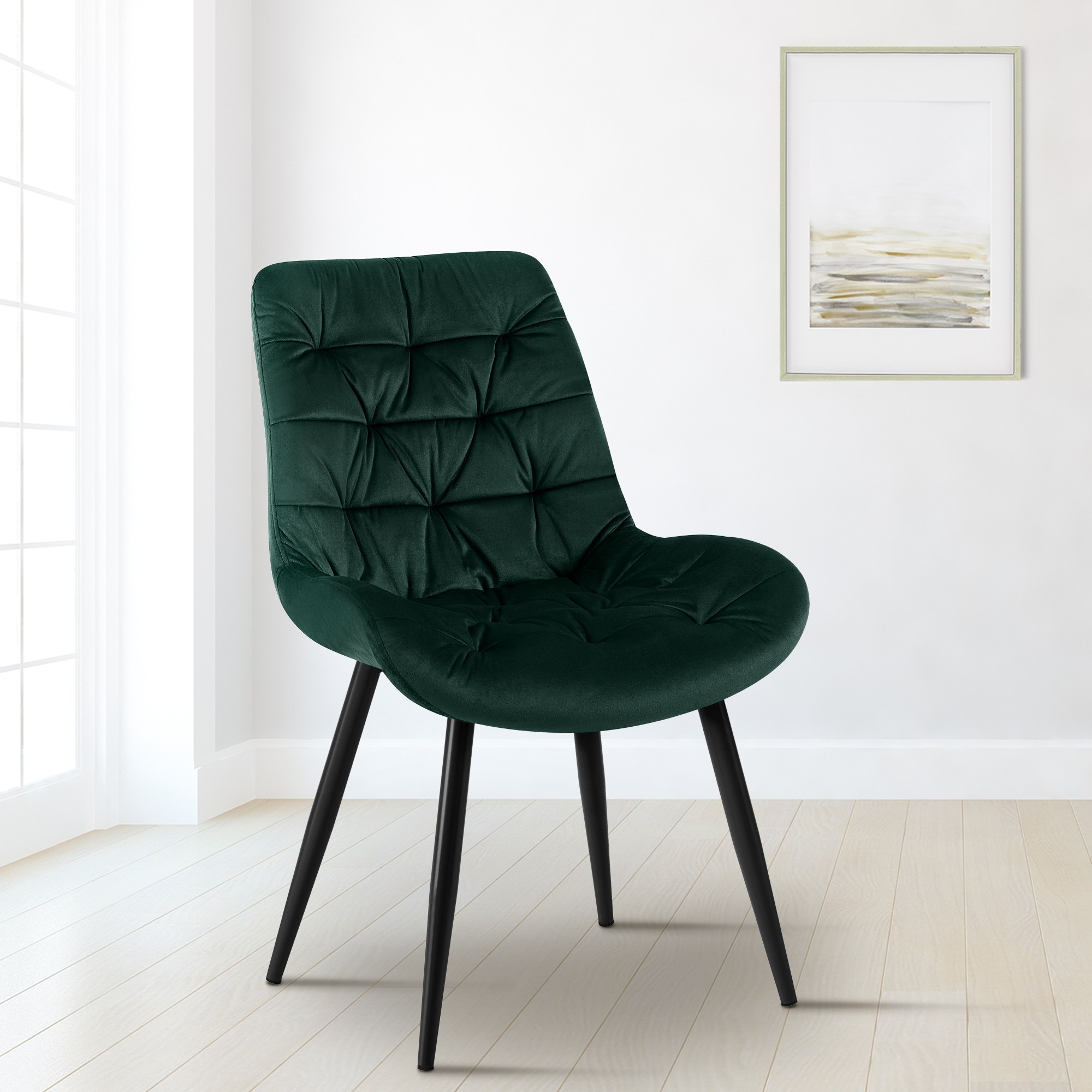 Silla de comedor de terciopelo Rossford