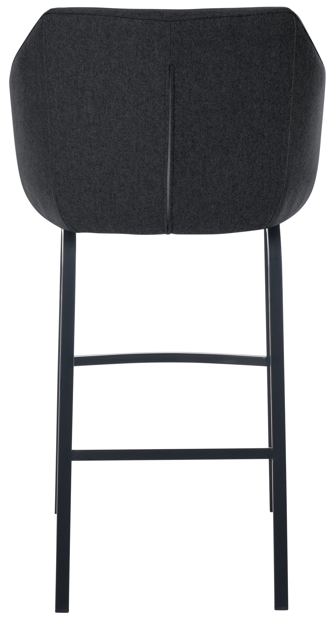 Taburete de bar Monea en fieltro & base de 4 patas