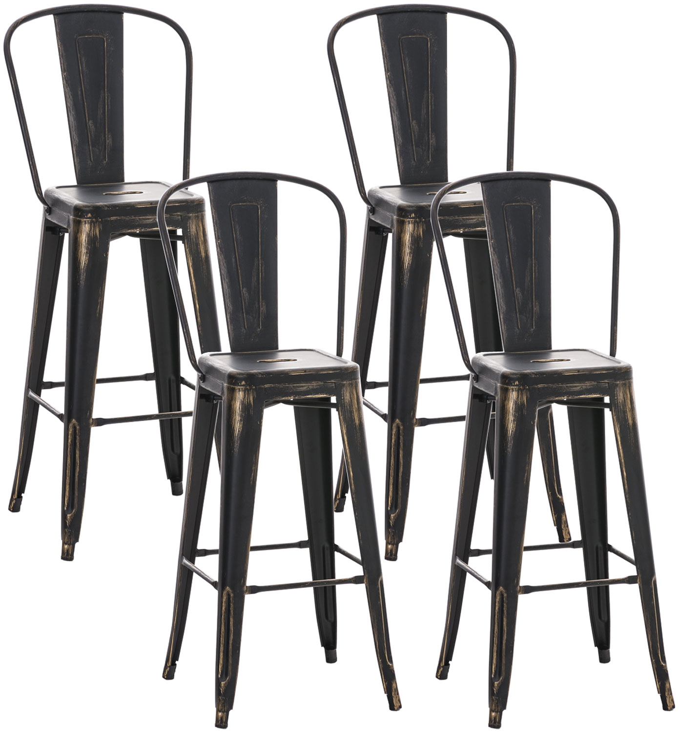 Set De 4 Taburetes De Bar Aiden