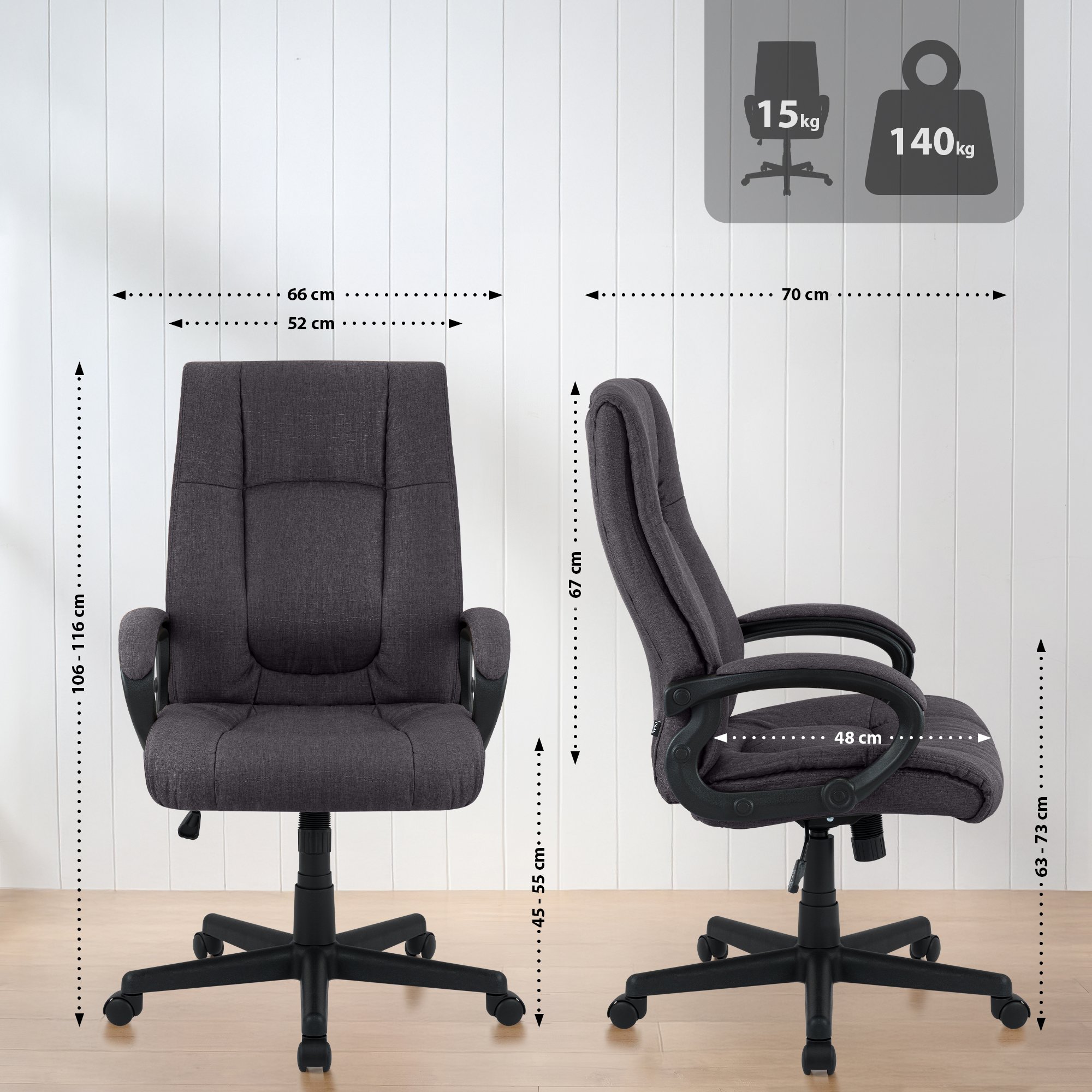 Silla de Oficina XL Sparta Tela