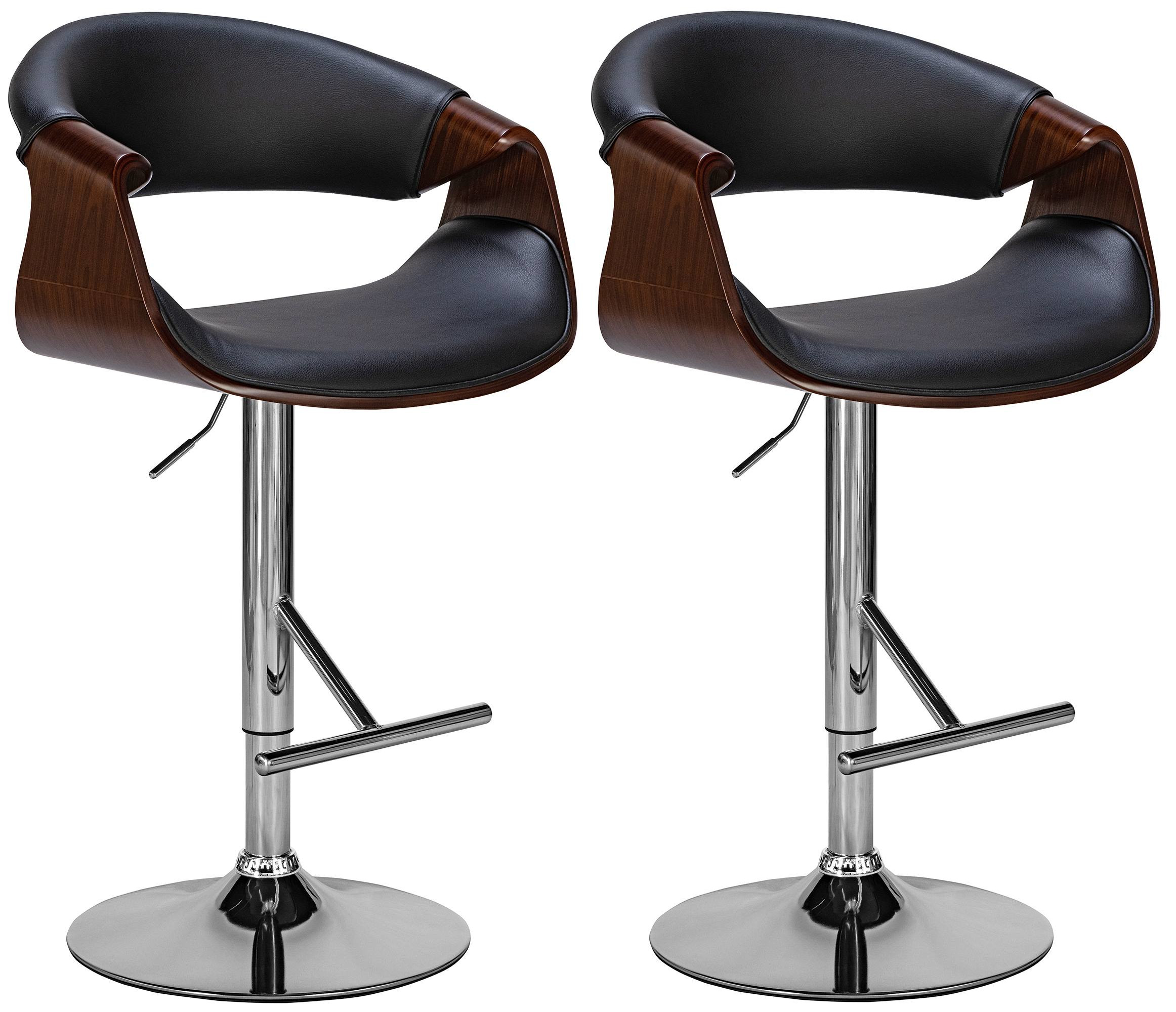Set de 2 taburetes de bar Foley en polipiel