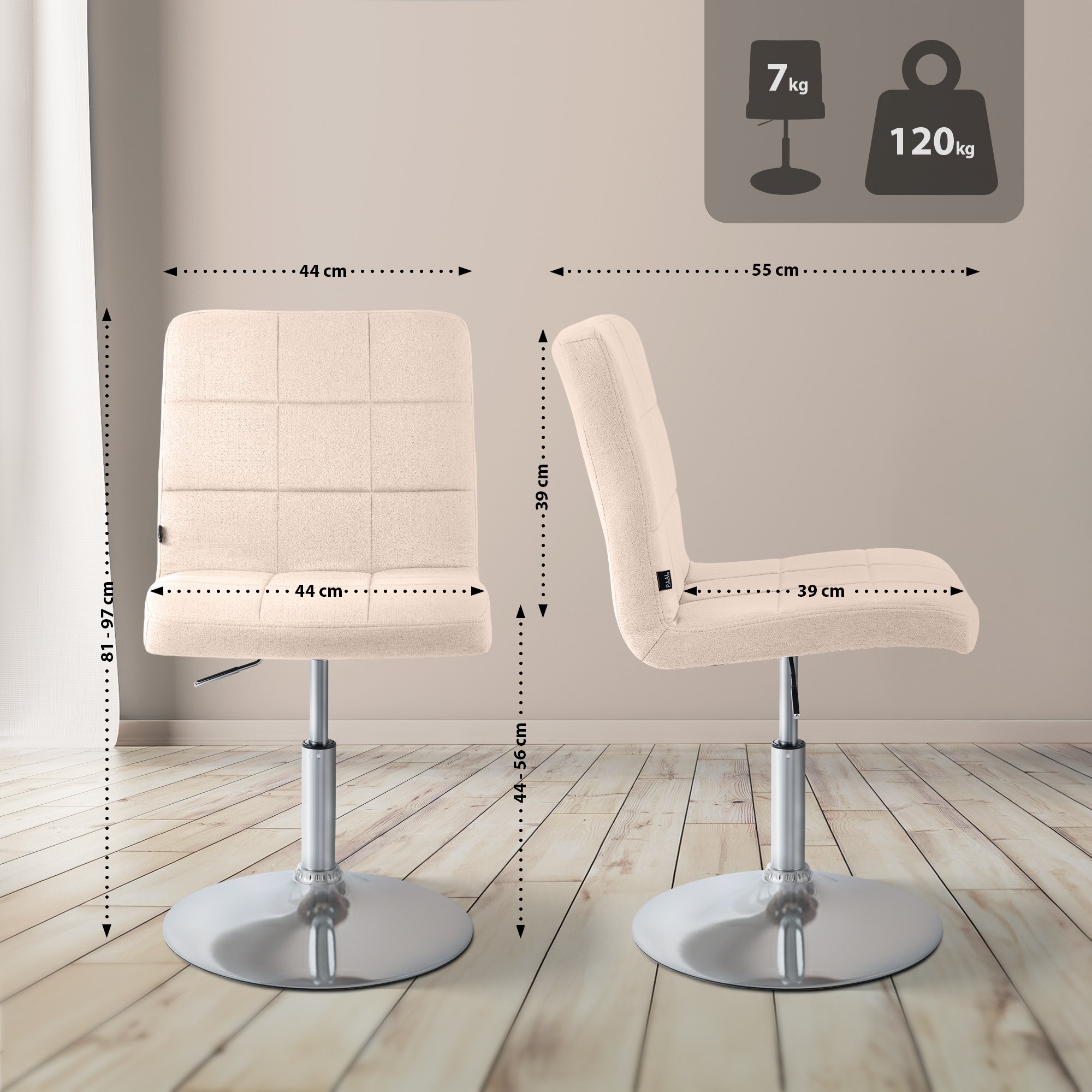 Silla de comedor Ricky tela