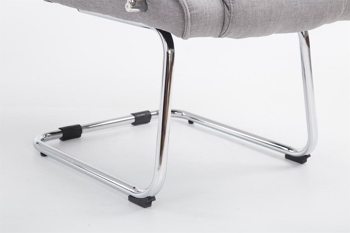 Silla Cantiléver XXL Attila Tapizada en Tela