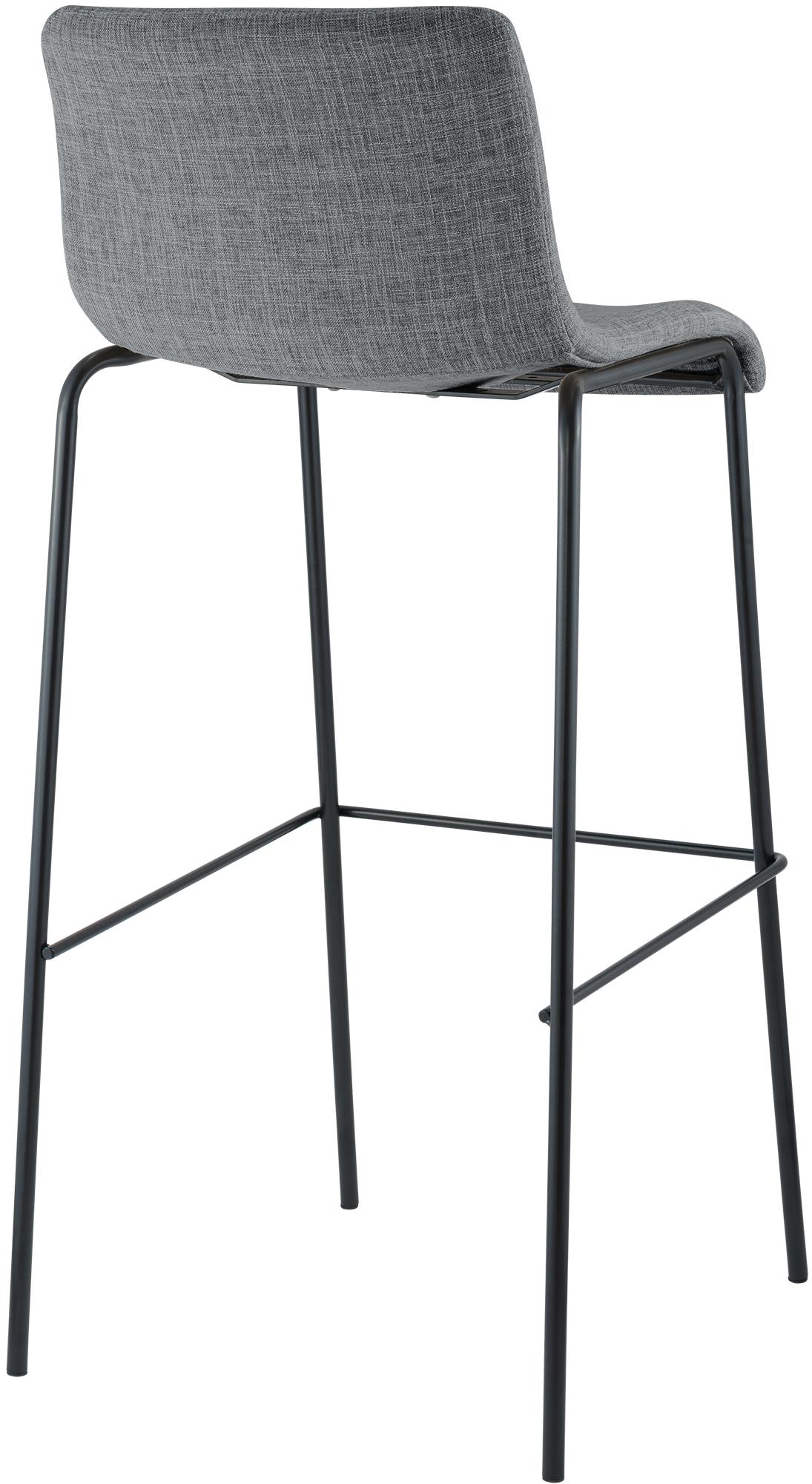 Juego de 2 taburetes de bar Hover, tela, base de cuatro patas
