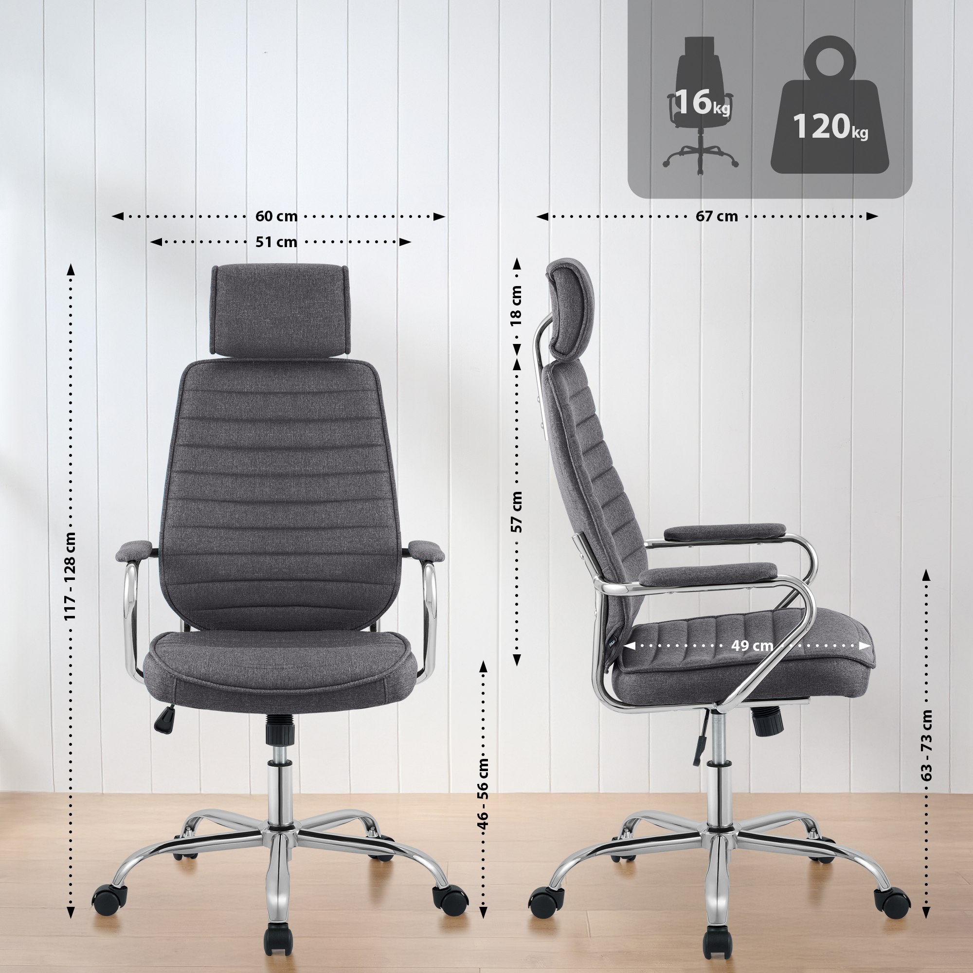 Silla de Oficina Rako Tela
