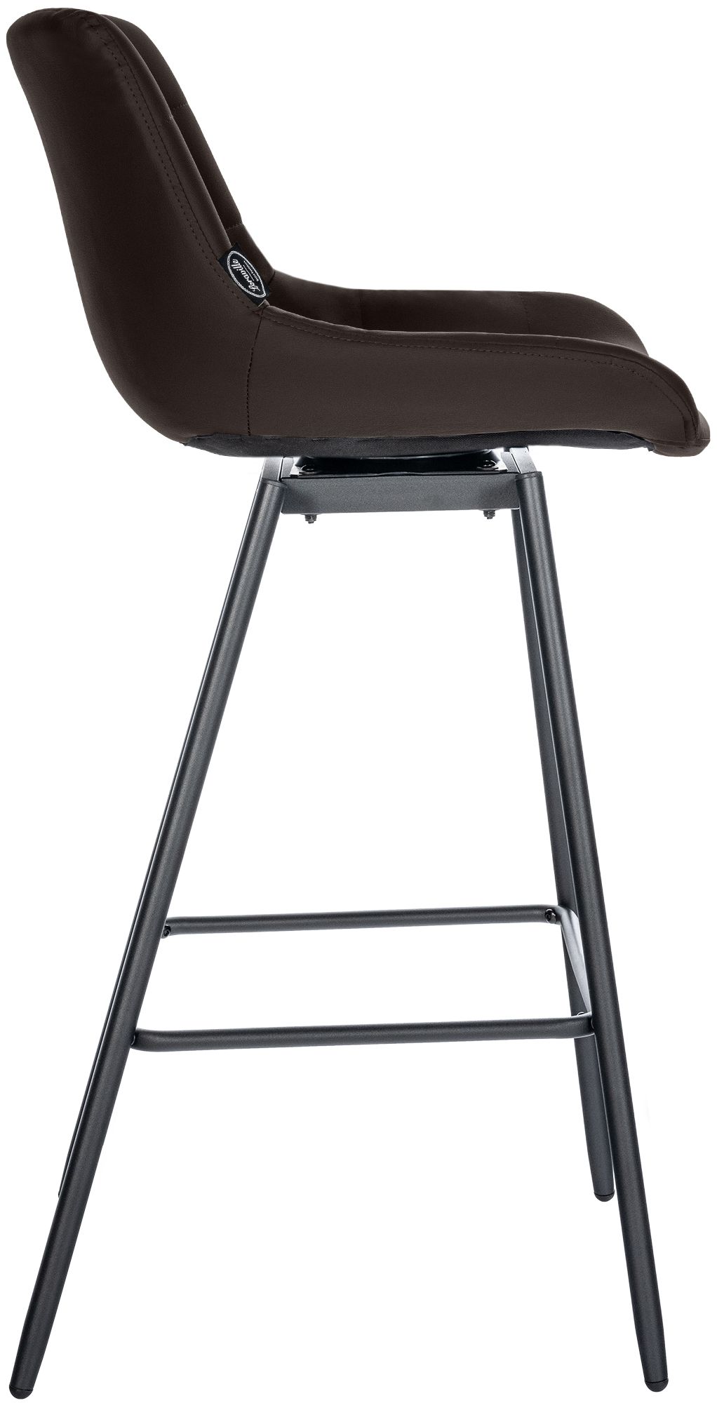 Taburete de Bar Weston Giratorio 180 grados | Taburete Alto con Respaldo y Asiento Acolchado