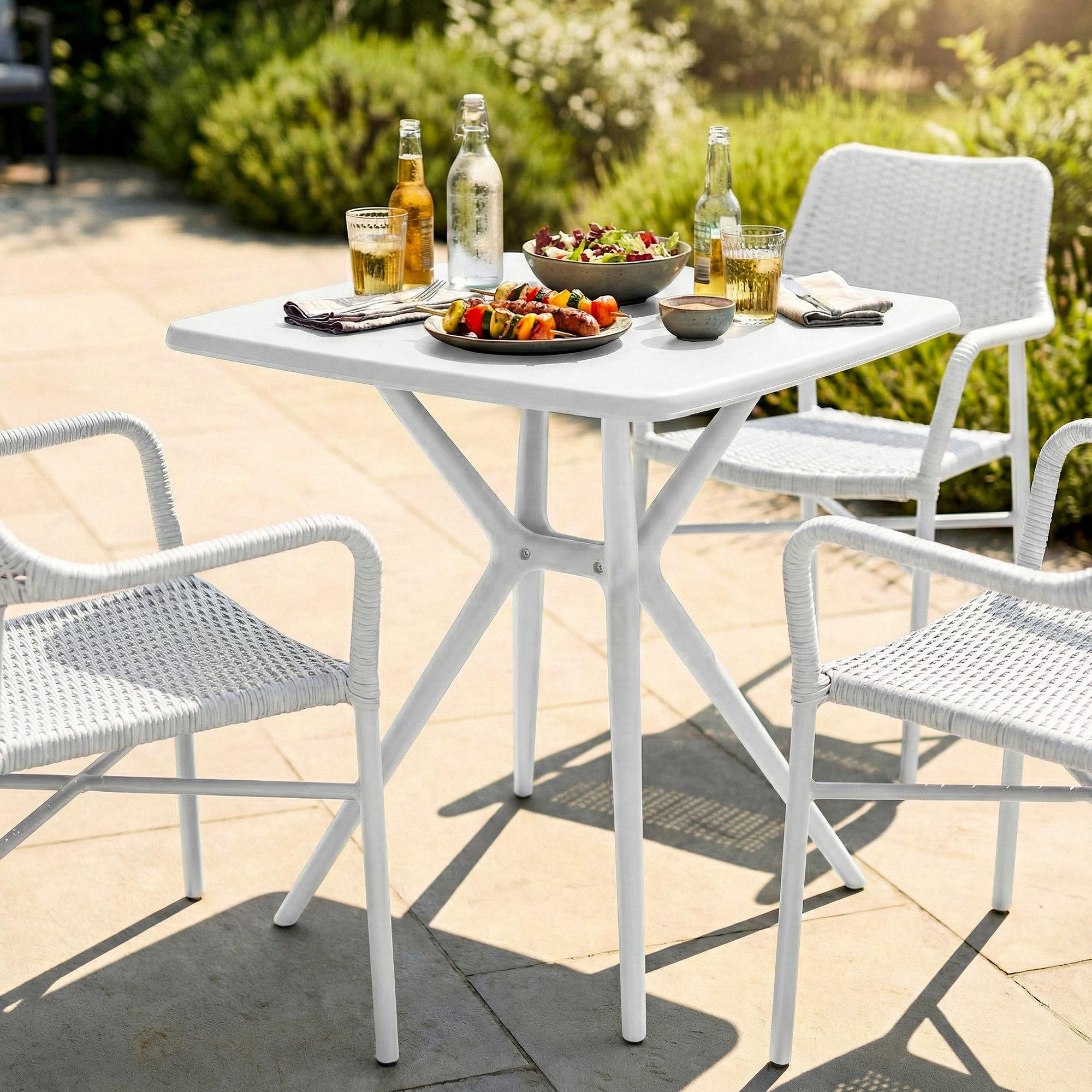 Mesa de jardin Becky cuadrada 72 x 72 cm