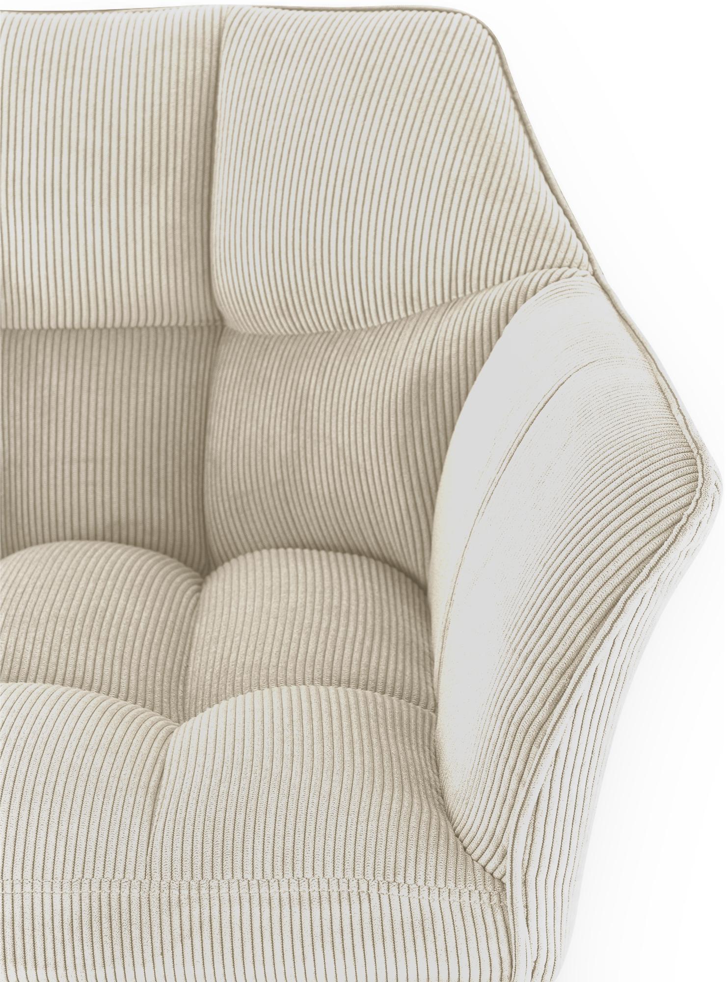 Taburete de bar Damaso Cord con base de cuatro patas