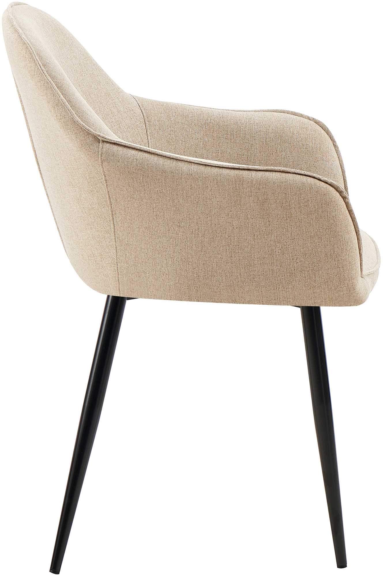 Silla de comedor Boise tapizada en tela