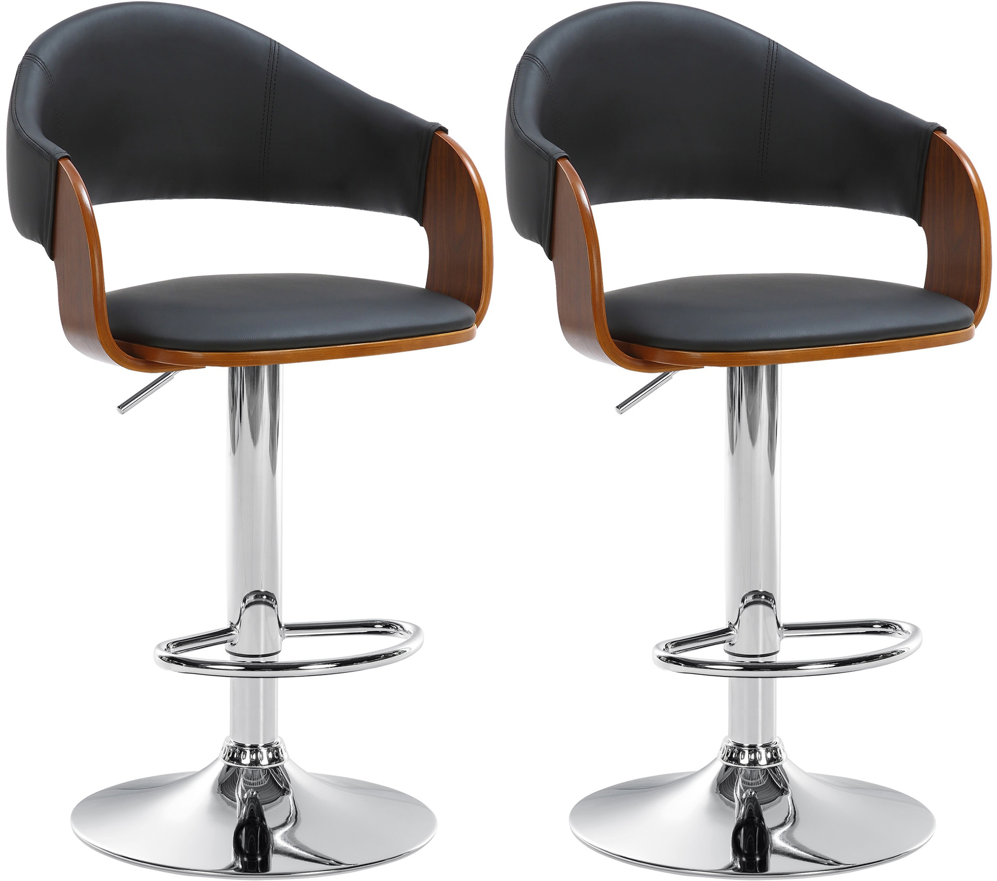 Set de 2 Taburetes de bar Nilse en polipiel