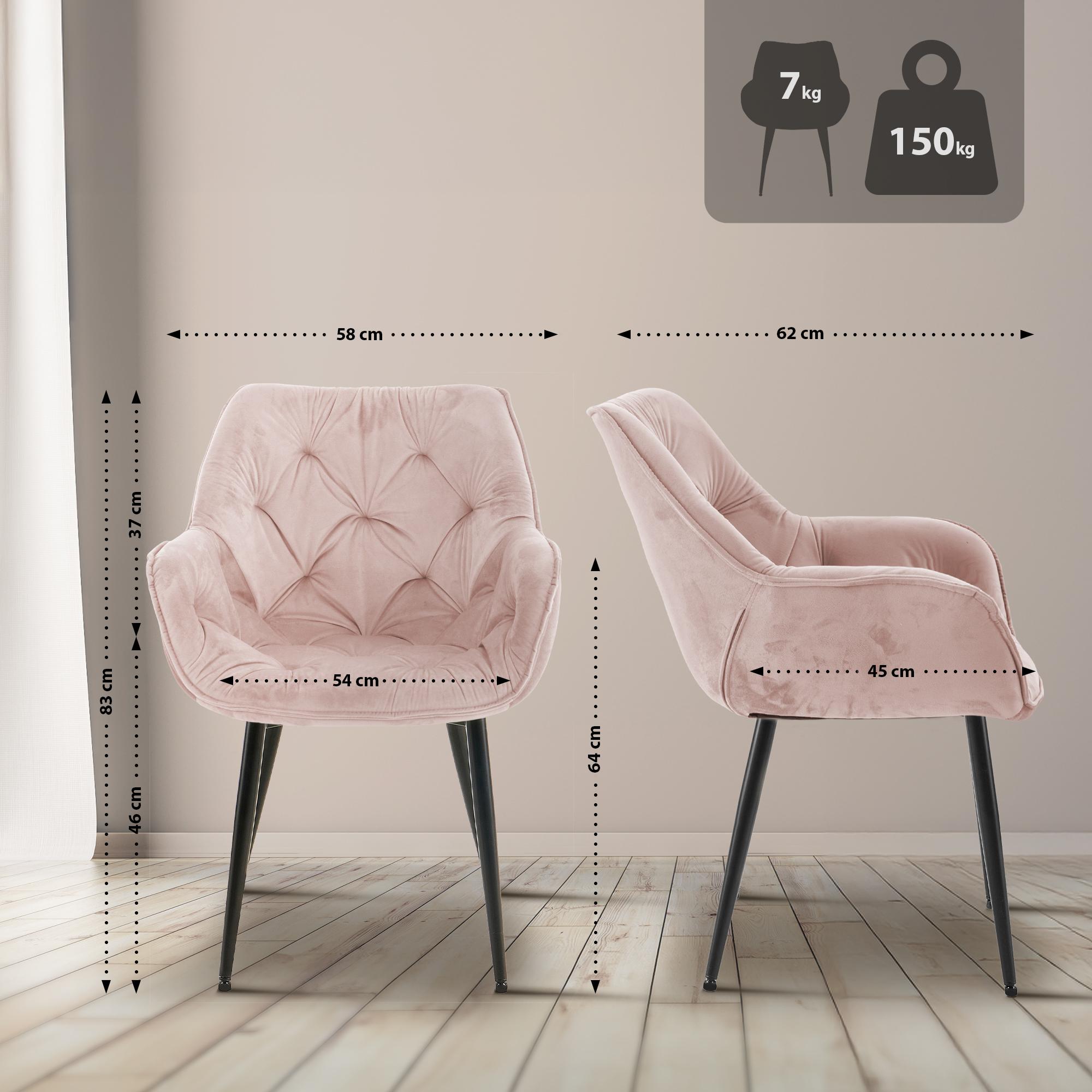 Silla Tanna en terciopelo